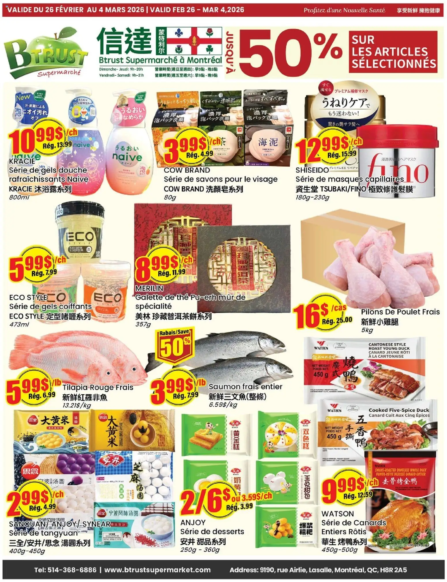 Btrust Supermarket weekly flyer / circulaire - page 1- valid from Feb 26, 2026