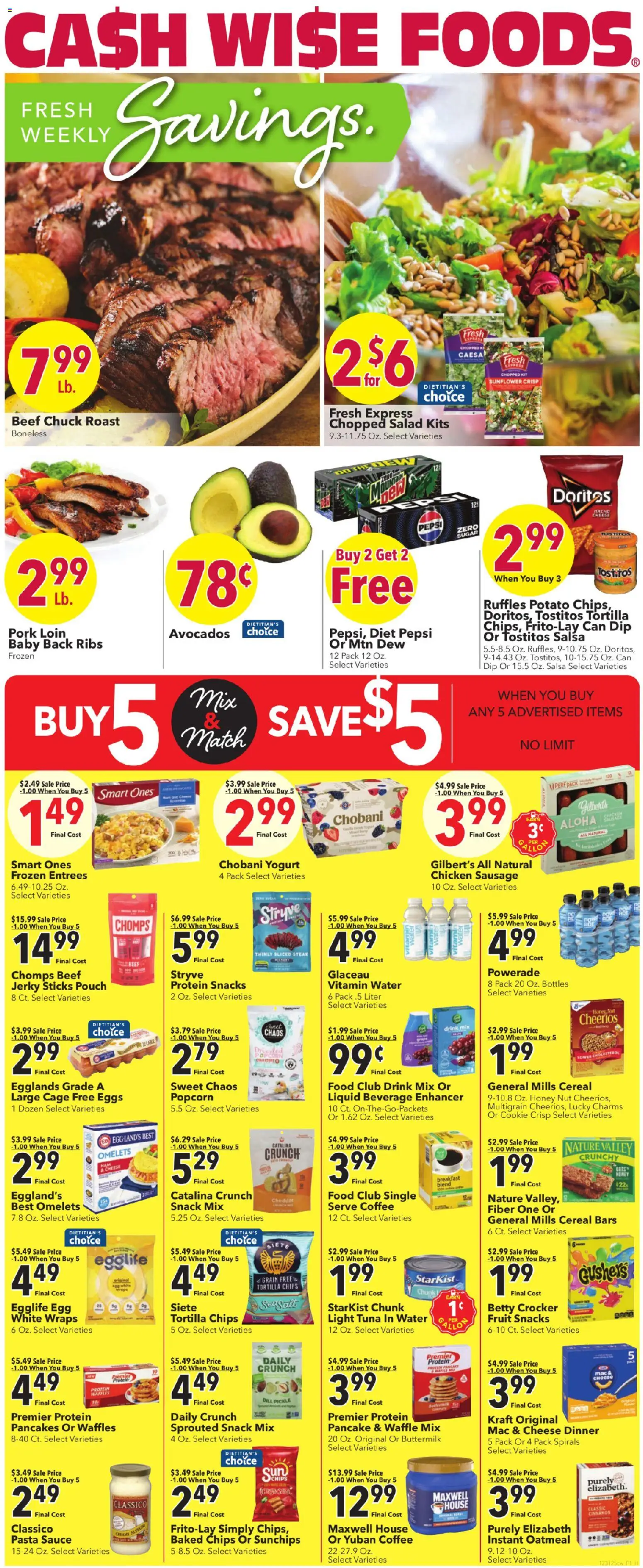 Cash Wise Weekly Ad - page 1- valid from 12/31/2025
