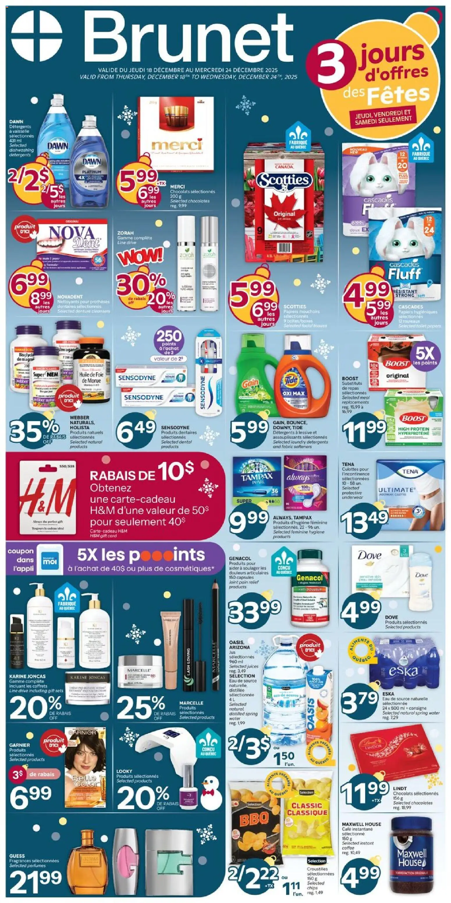 Brunet weekly flyer / circulaire - page 1- valid from Dec 18, 2025