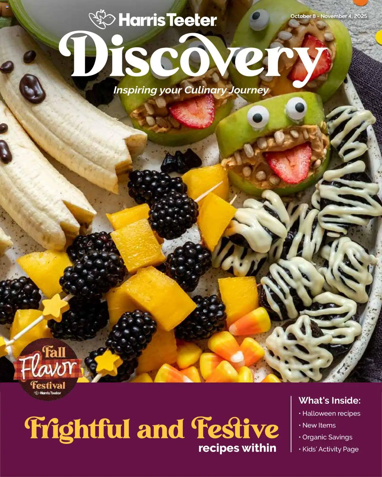 Harris Teeter Monthly Ad - page 1- valid from 10/08/2025