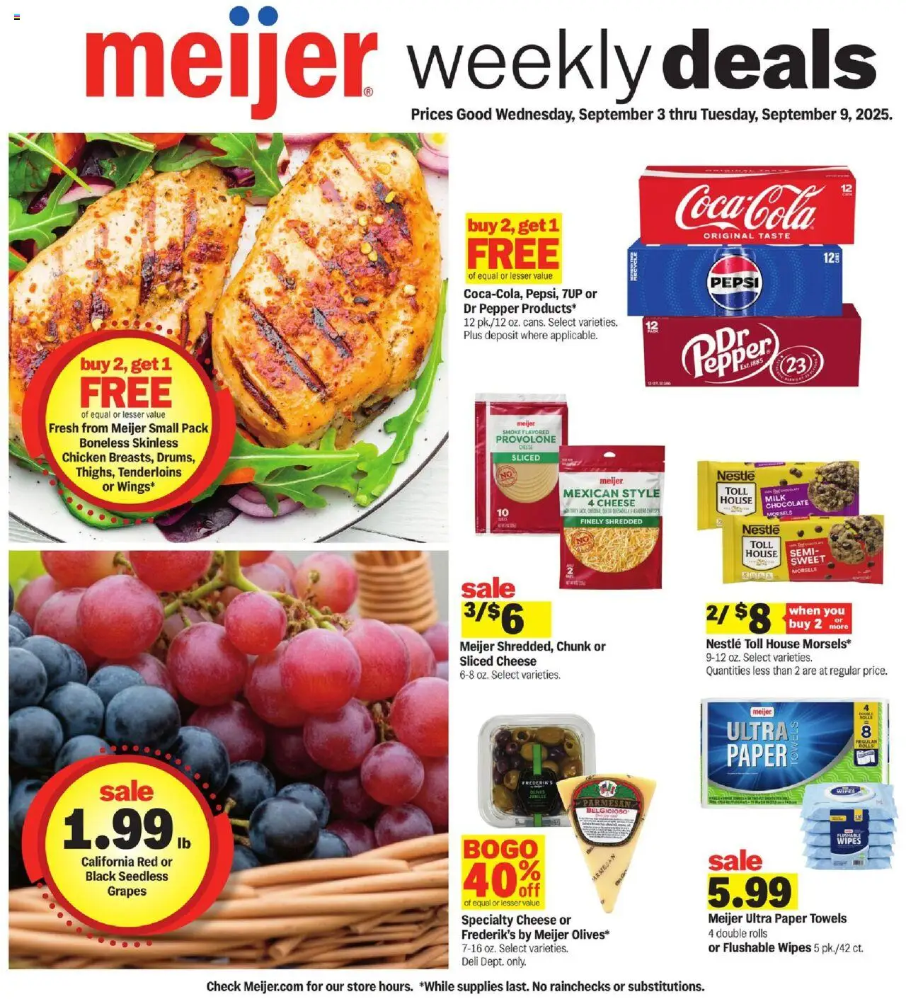 Meijer Weekly Ad - page 1- valid from 09/03/2025
