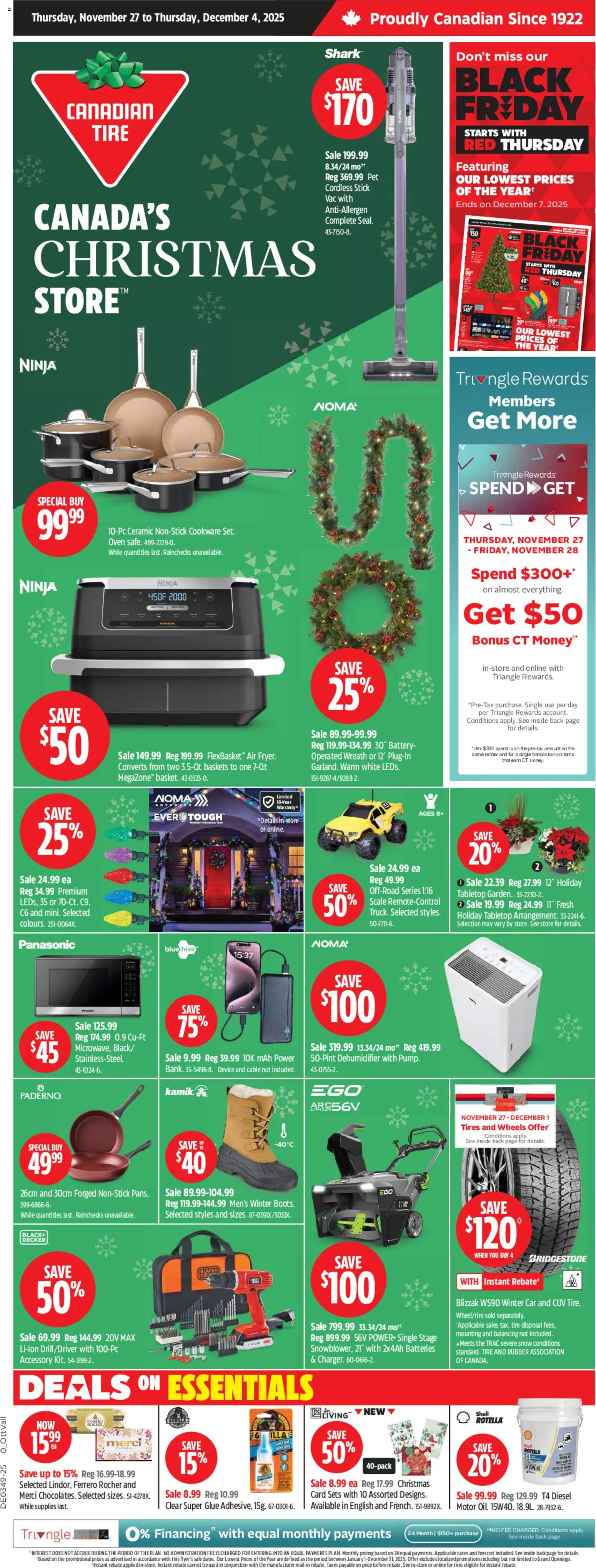 Canadian Tire weekly flyer - page 1- valid from Nov 27, 2025