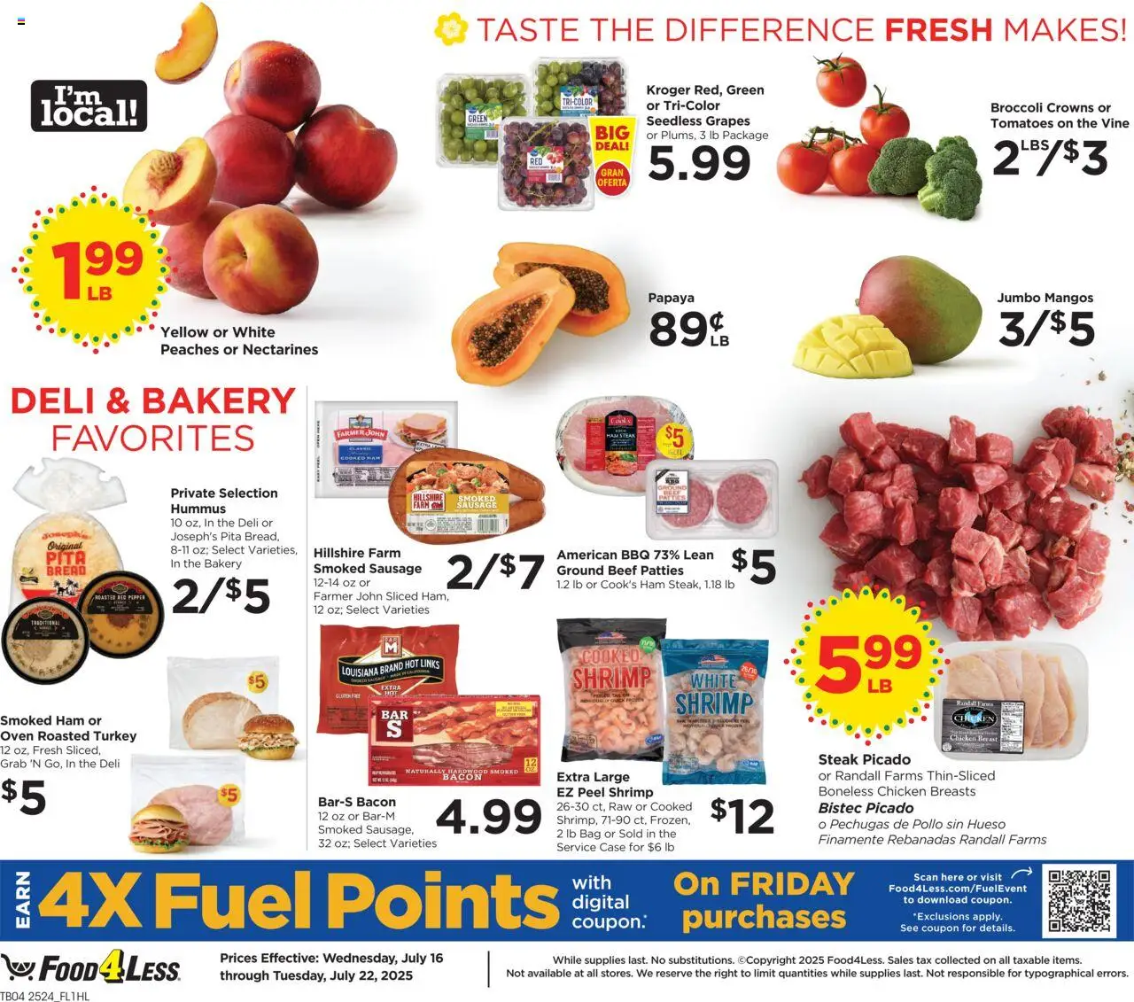 Food 4 Less Weekly Ad - page 6- valid from 07/16/2025