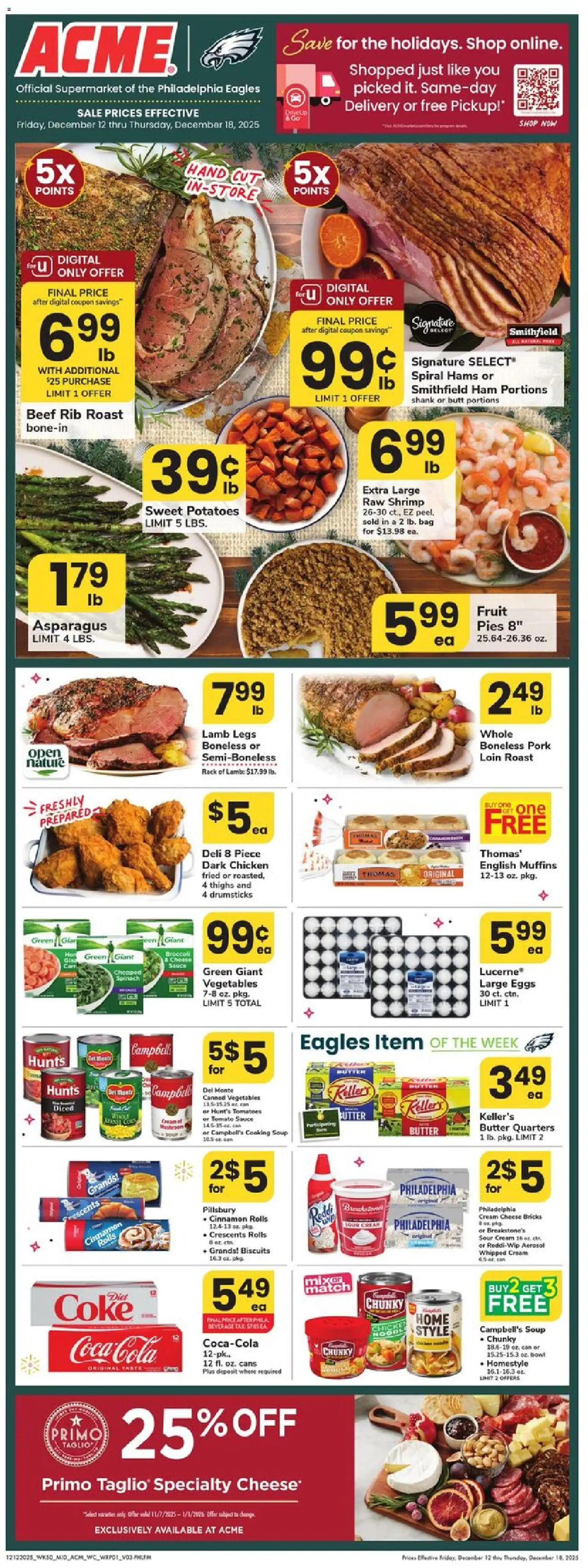 Acme Weekly Ad - page 1- valid from 12/12/2025