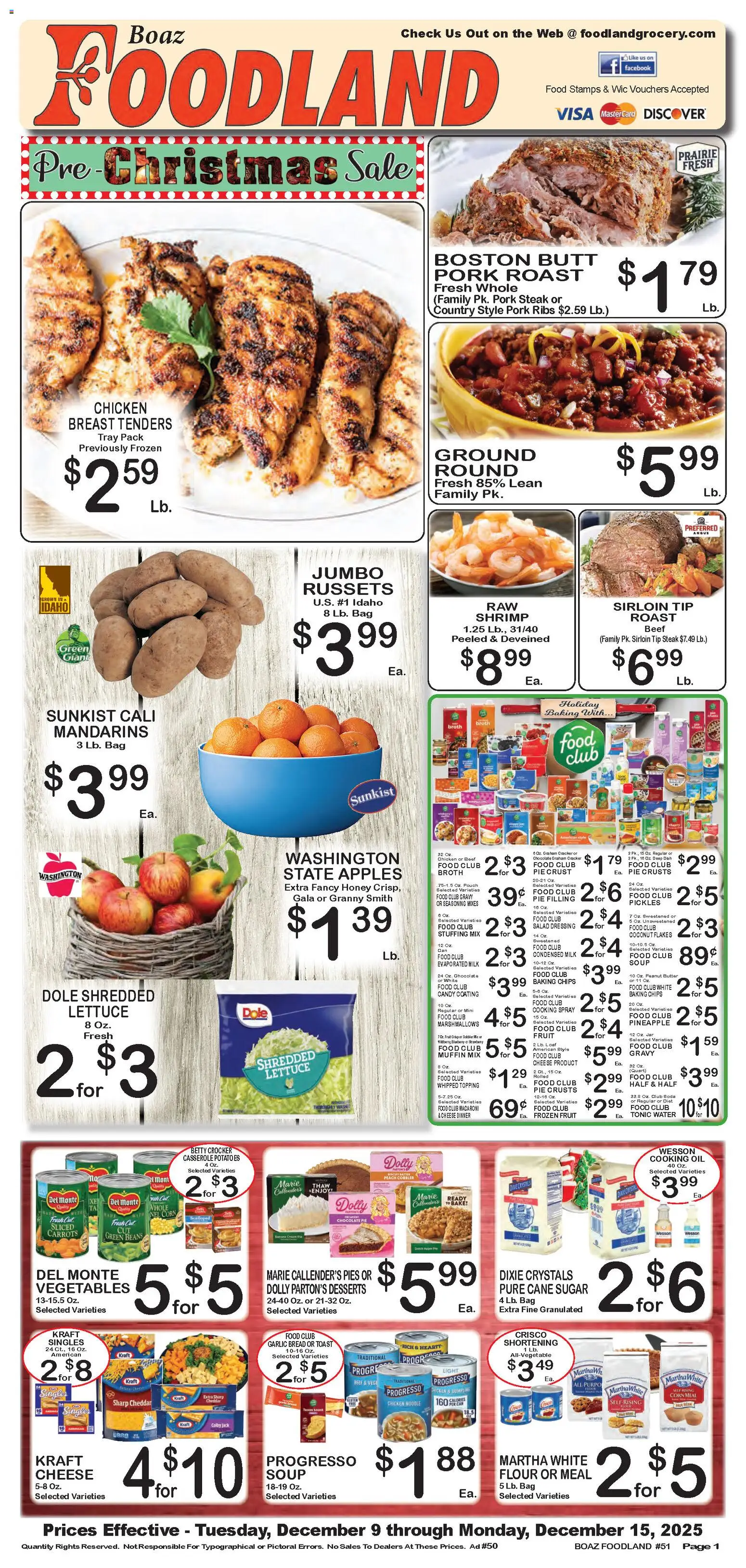 Foodland Weekly Ad - page 1- valid from 12/09/2025