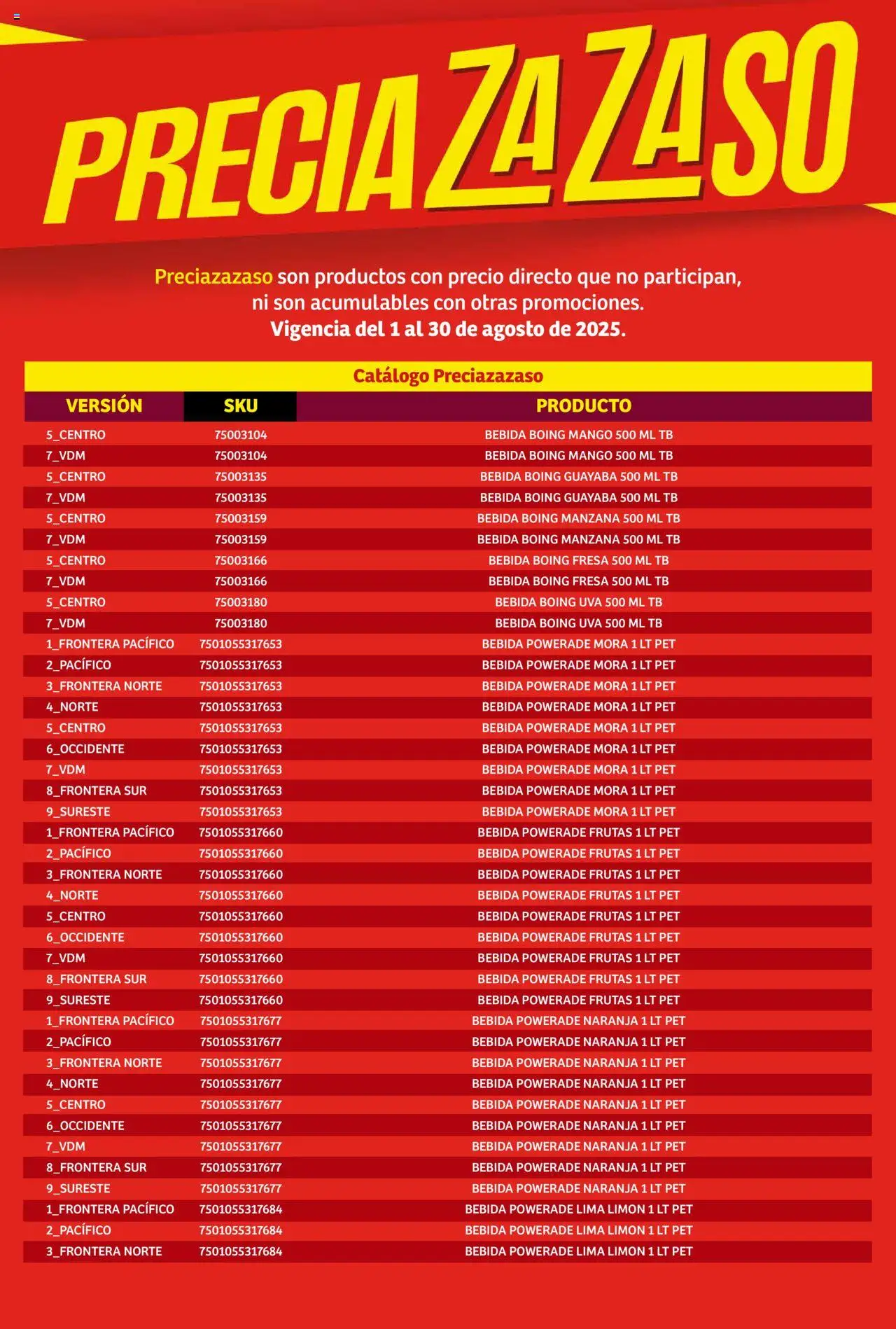 Soriana - Catálogo Preciazazaso Híper Nacional - página 1- válido desde 01/08/2025