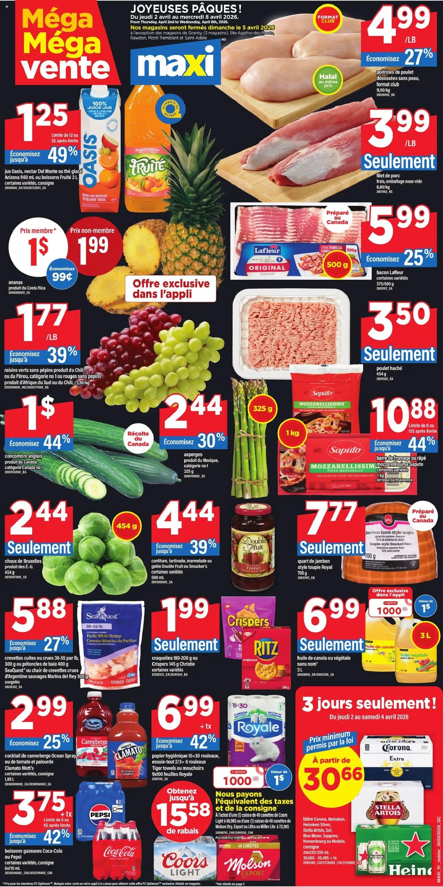 Maxi weekly flyer / circulaire - page 1- valid from Apr 2, 2026