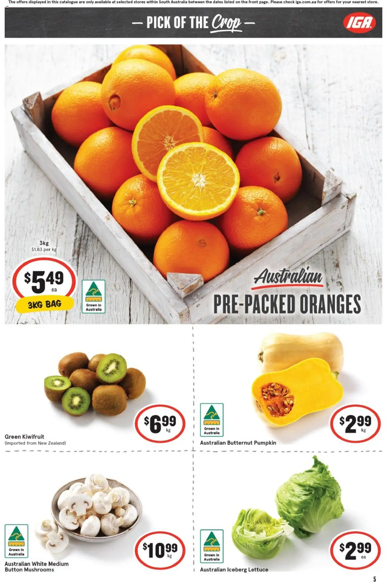 IGA Catalogue SA - page 5- valid from 16/07/2025