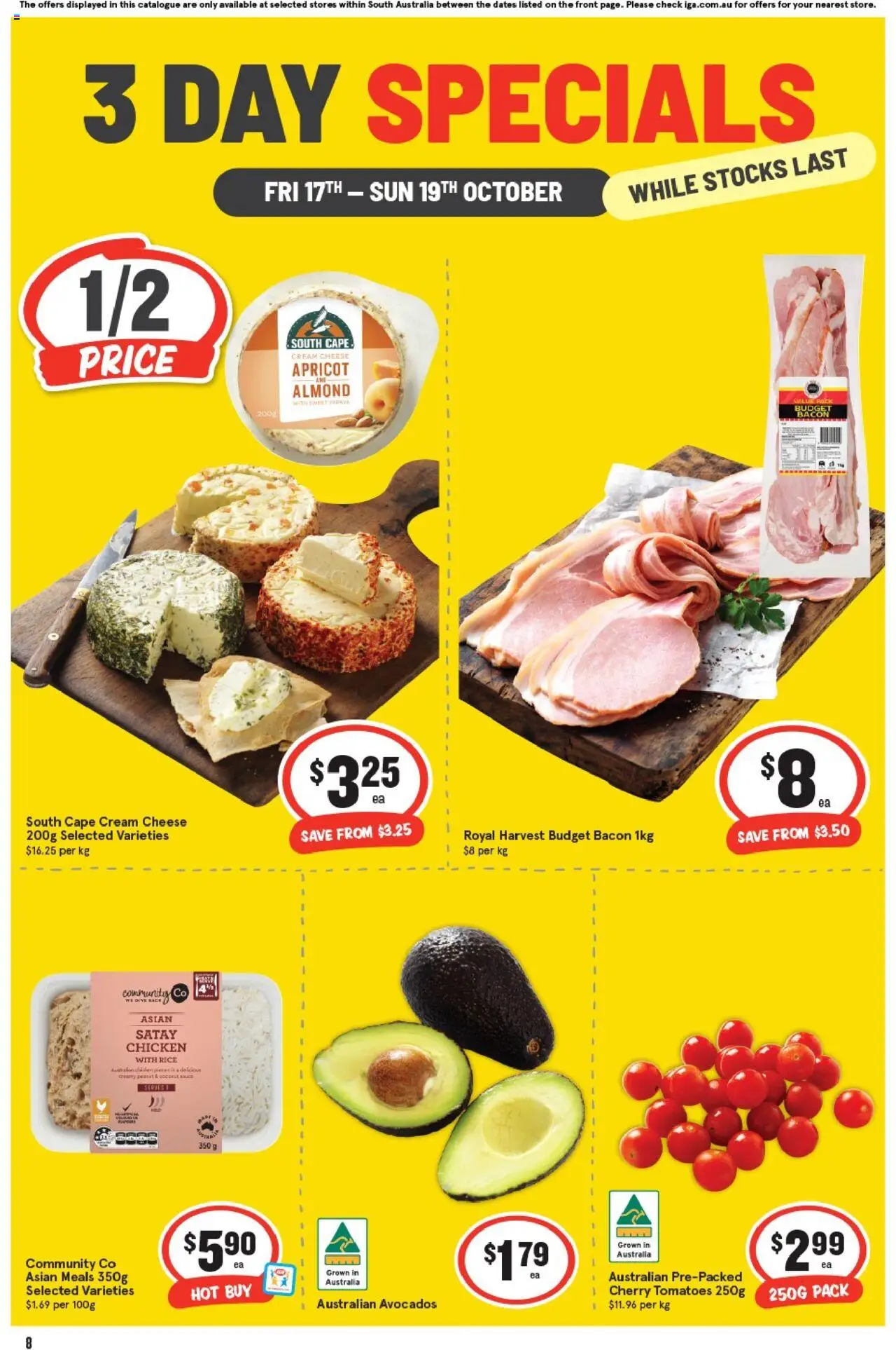 IGA - 3 Day Specials SA - page 1- valid from 17/10/2025