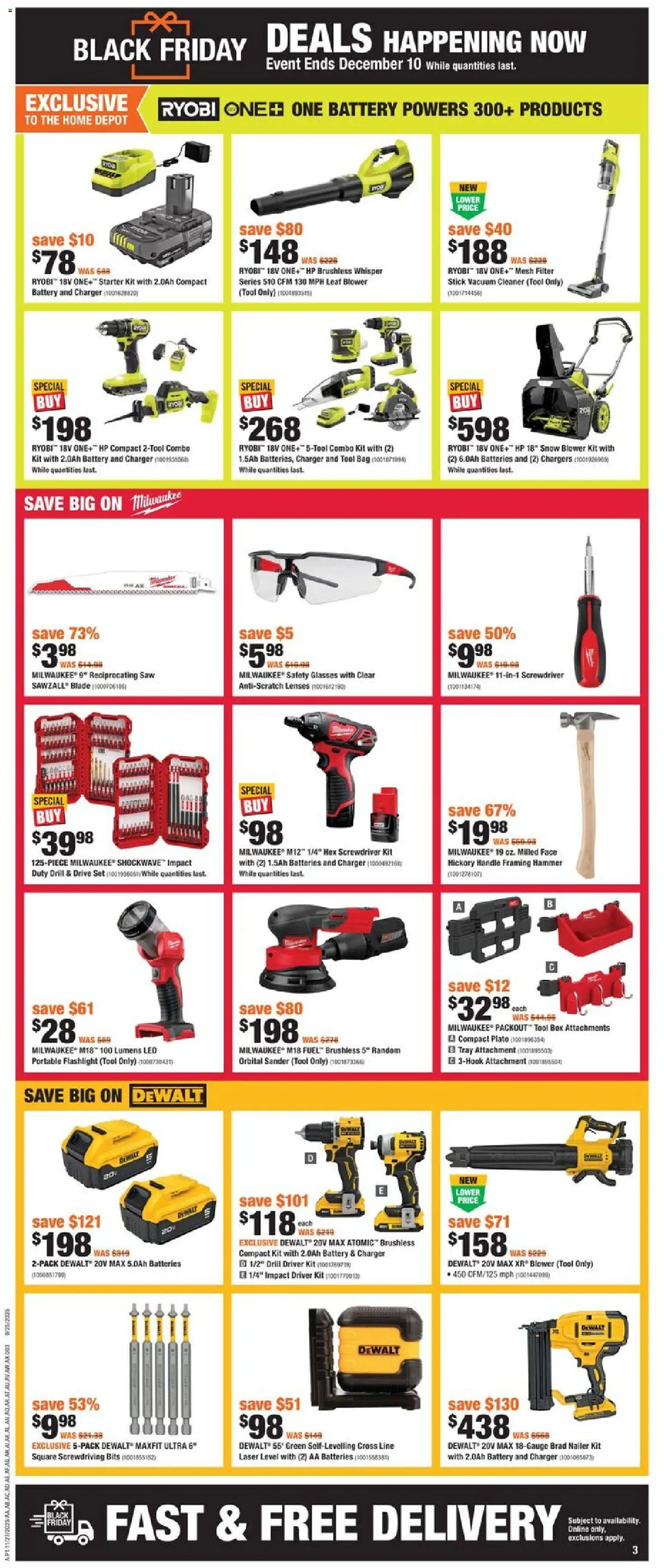 Home Depot - Black Friday  - page 4- valid from Nov 27, 2025