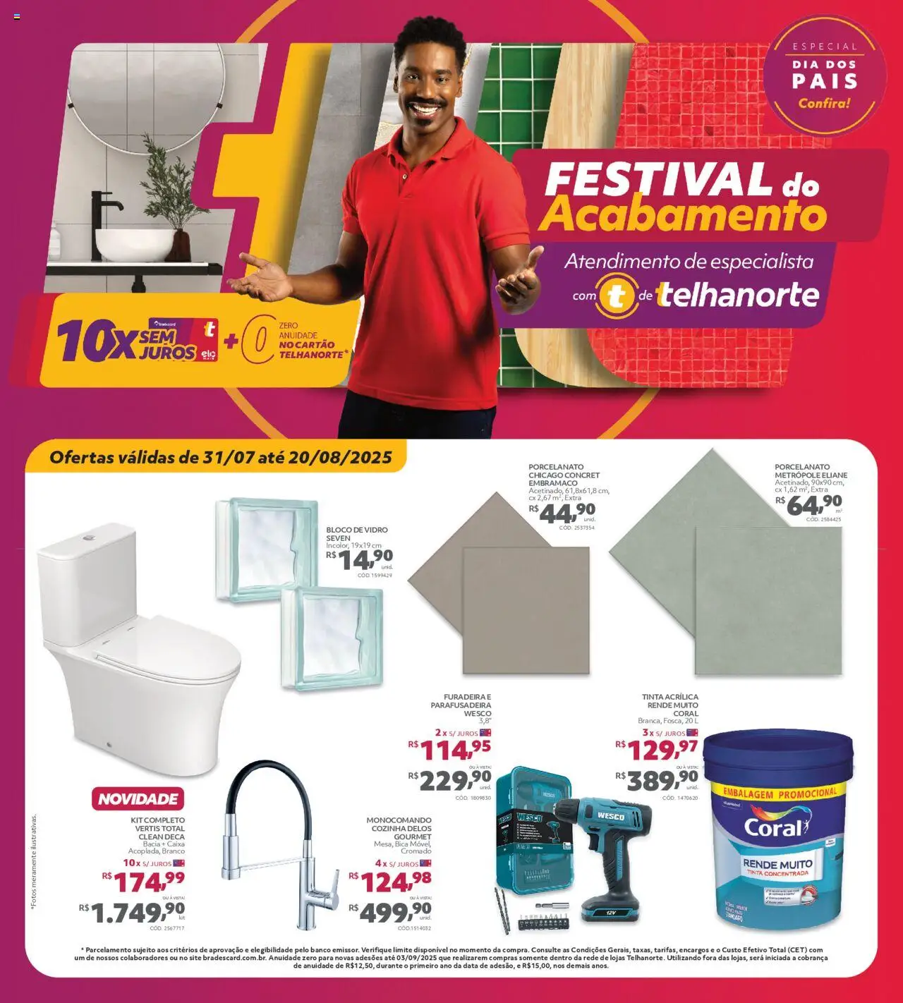 Telhanorte - Ofertas Festival do Acabamento - página 1- válido a partir de 31/07/2025
