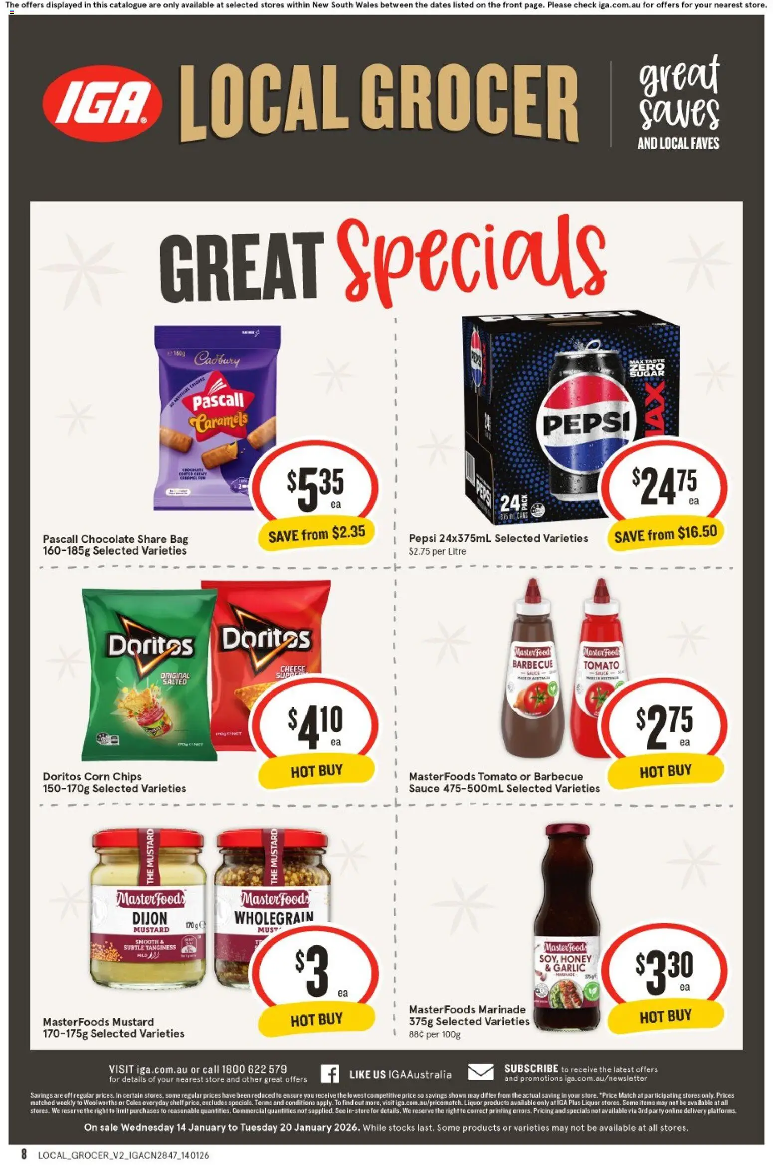 IGA Local Grocer NSW - page 8- valid from 14/01/2026