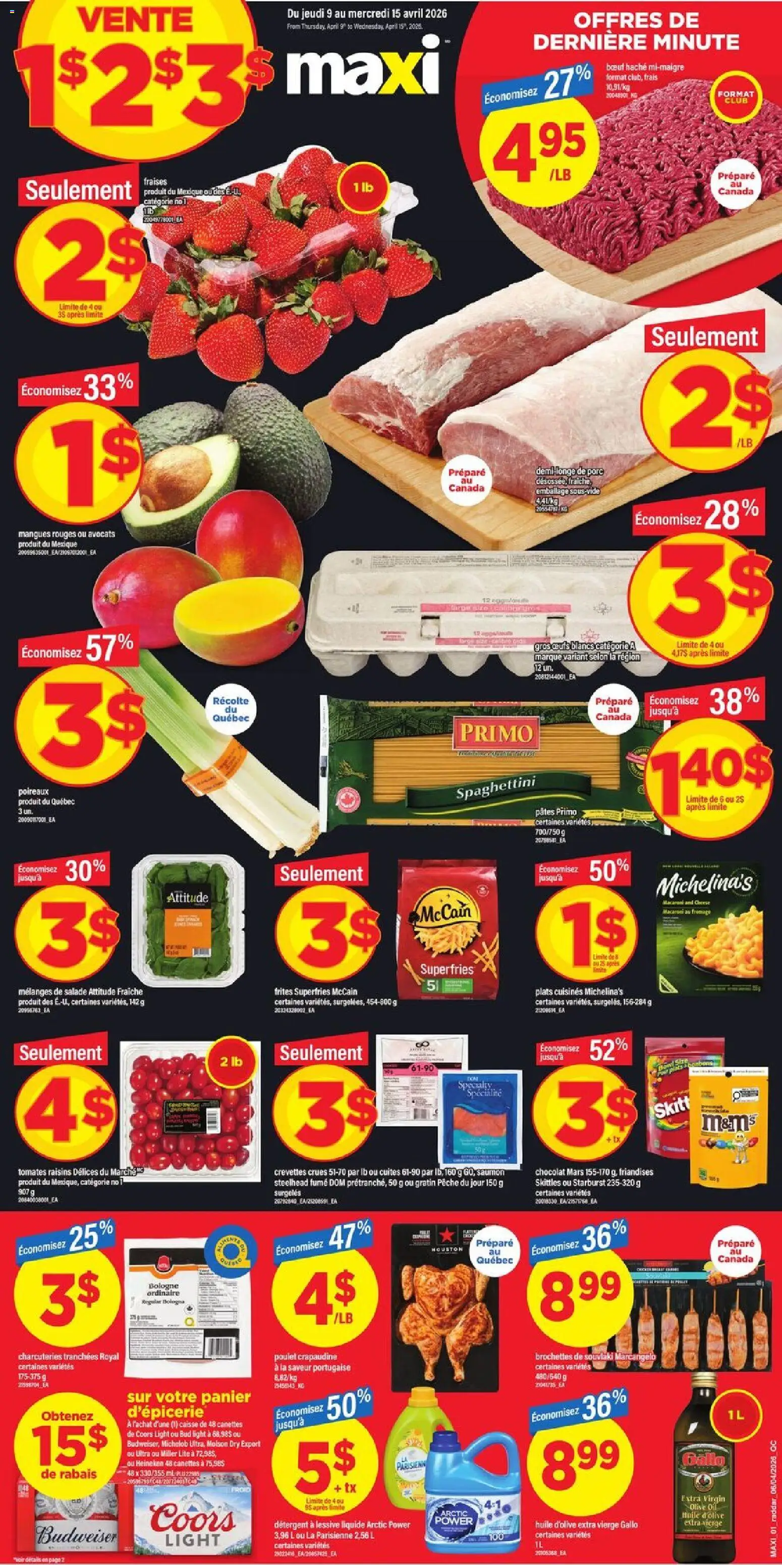 Maxi weekly flyer / circulaire - page 1- valid from Apr 9, 2026
