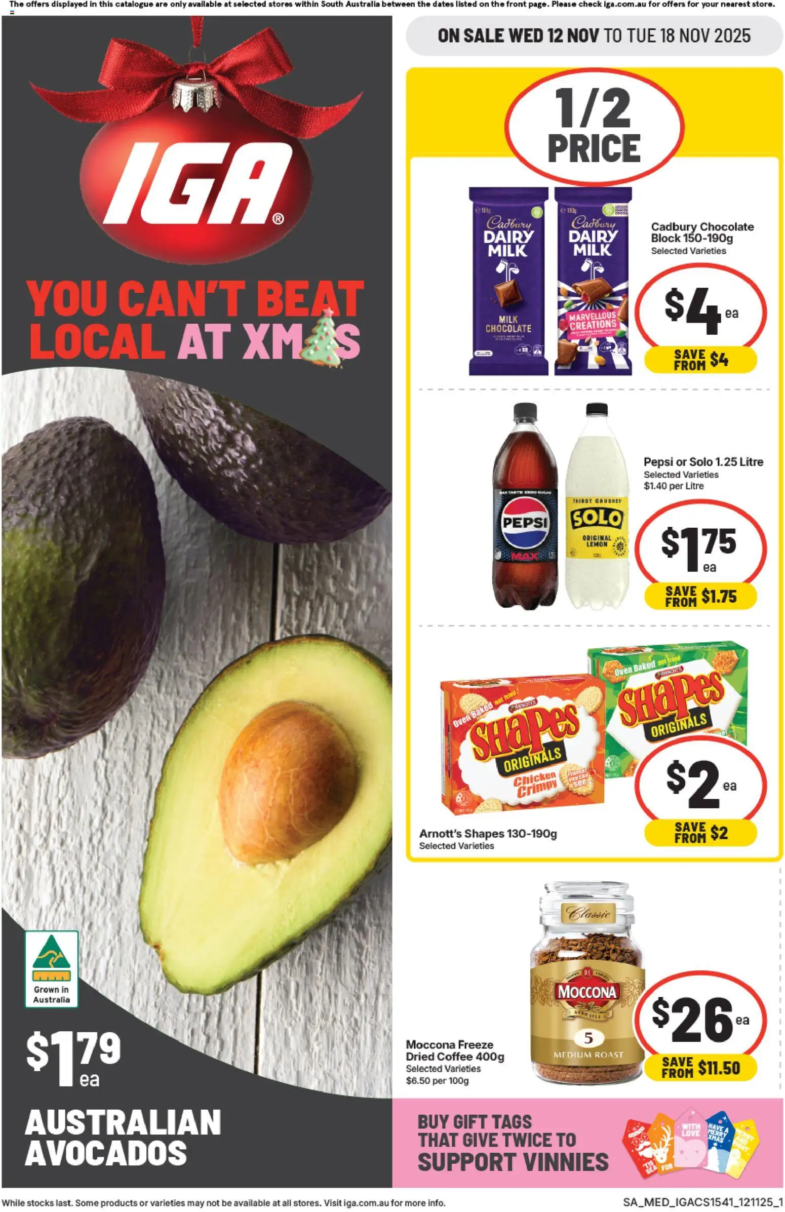IGA Catalogue SA - page 1- valid from 12/11/2025