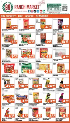 Preview 99 Ranch Market Dry Grocery | Rice | Noodle | Seasoning valid from 09/12/2025