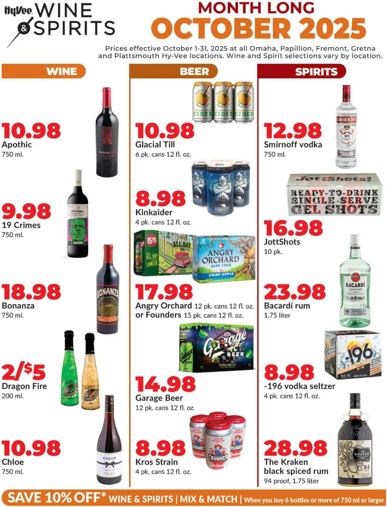 HyVee October Wine & Spirits - page 1- valid from 10/01/2025