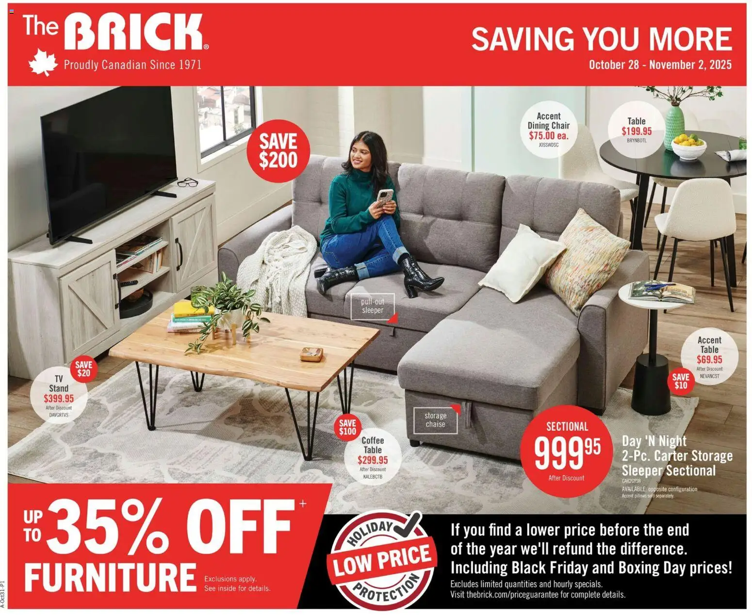 The Brick weekly flyer / circulaire - page 1- valid from Oct 28, 2025