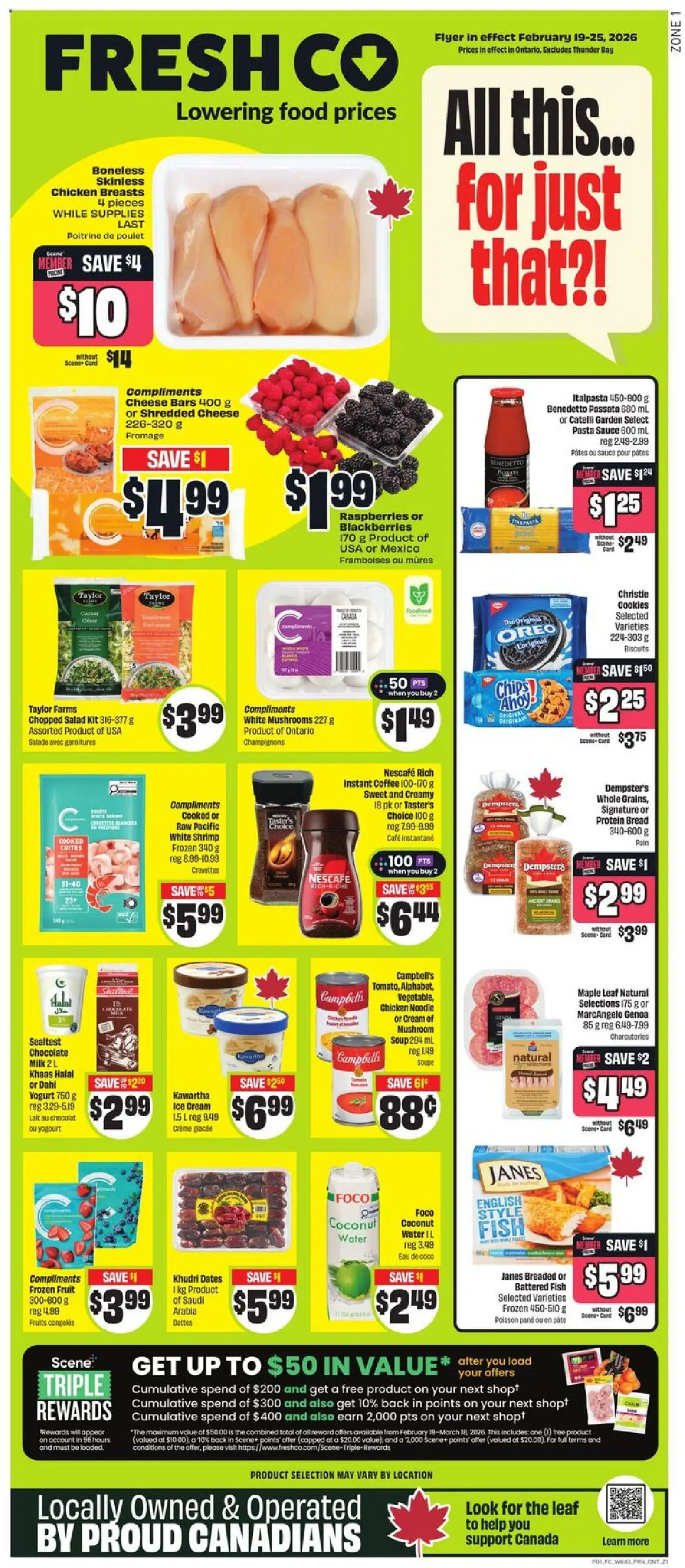 FreshCo weekly flyer / circulaire - page 1- valid from Feb 19, 2026