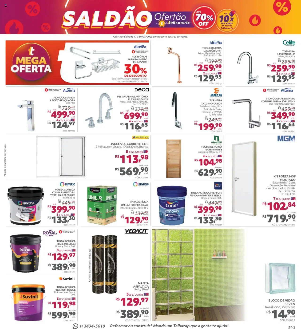 Telhanorte - Ofertas da semana  - página 3- válido a partir de 17/07/2025
