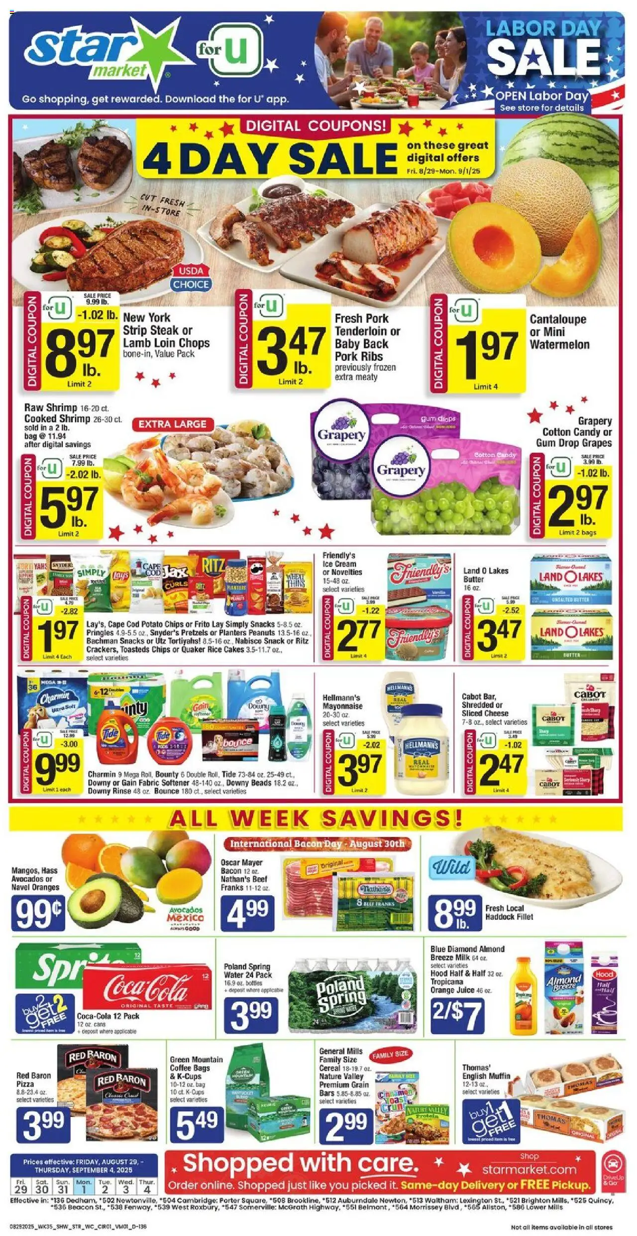 Star Market Weekly Ad - page 1- valid from 08/29/2025