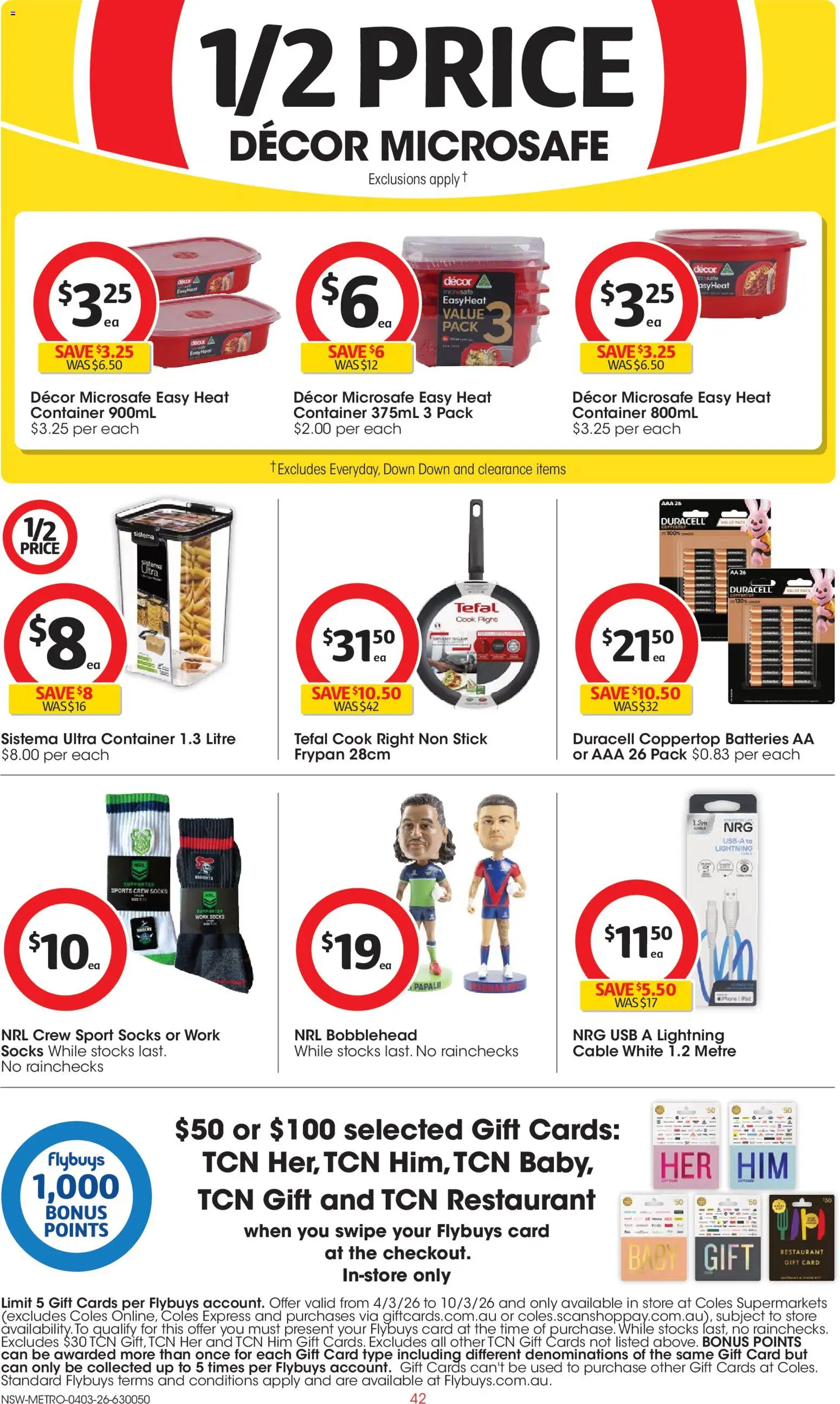 Coles catalogue  - page 42- valid from 04/03/2026