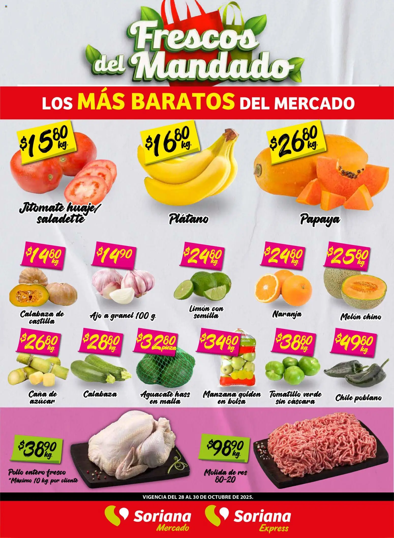 Soriana - Frescos del Mandado Mercado: BCS, Son y Sin - página 1- válido desde 28/10/2025