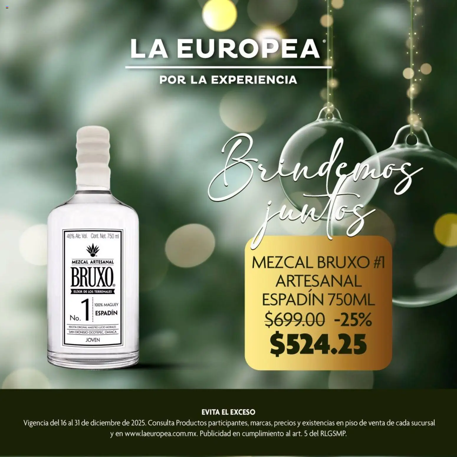 La Europea catálogo Mezcales Bruxo - página 1- válido desde 16/12/2025