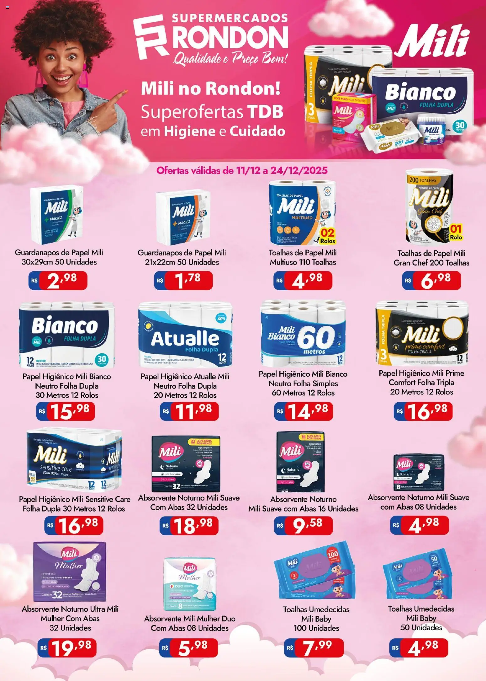 Supermercados Rondon - Ofertas Mili - página 1- válido a partir de 11/12/2025
