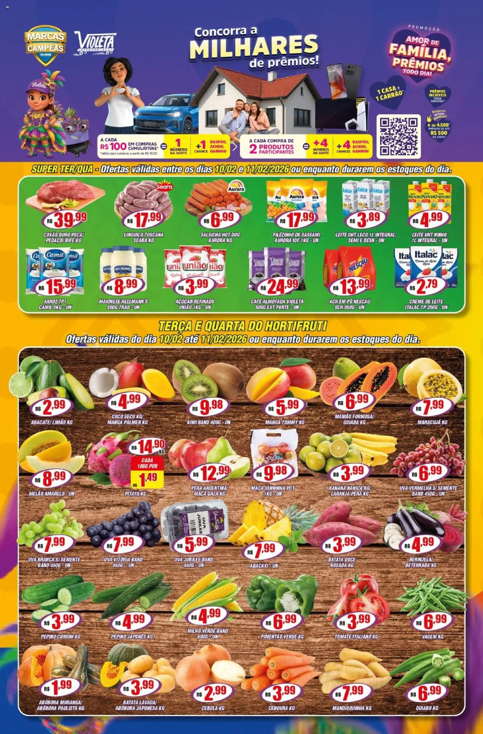 Violeta Supermercados - Ofertas da semana - página 1- válido a partir de 10/02/2026
