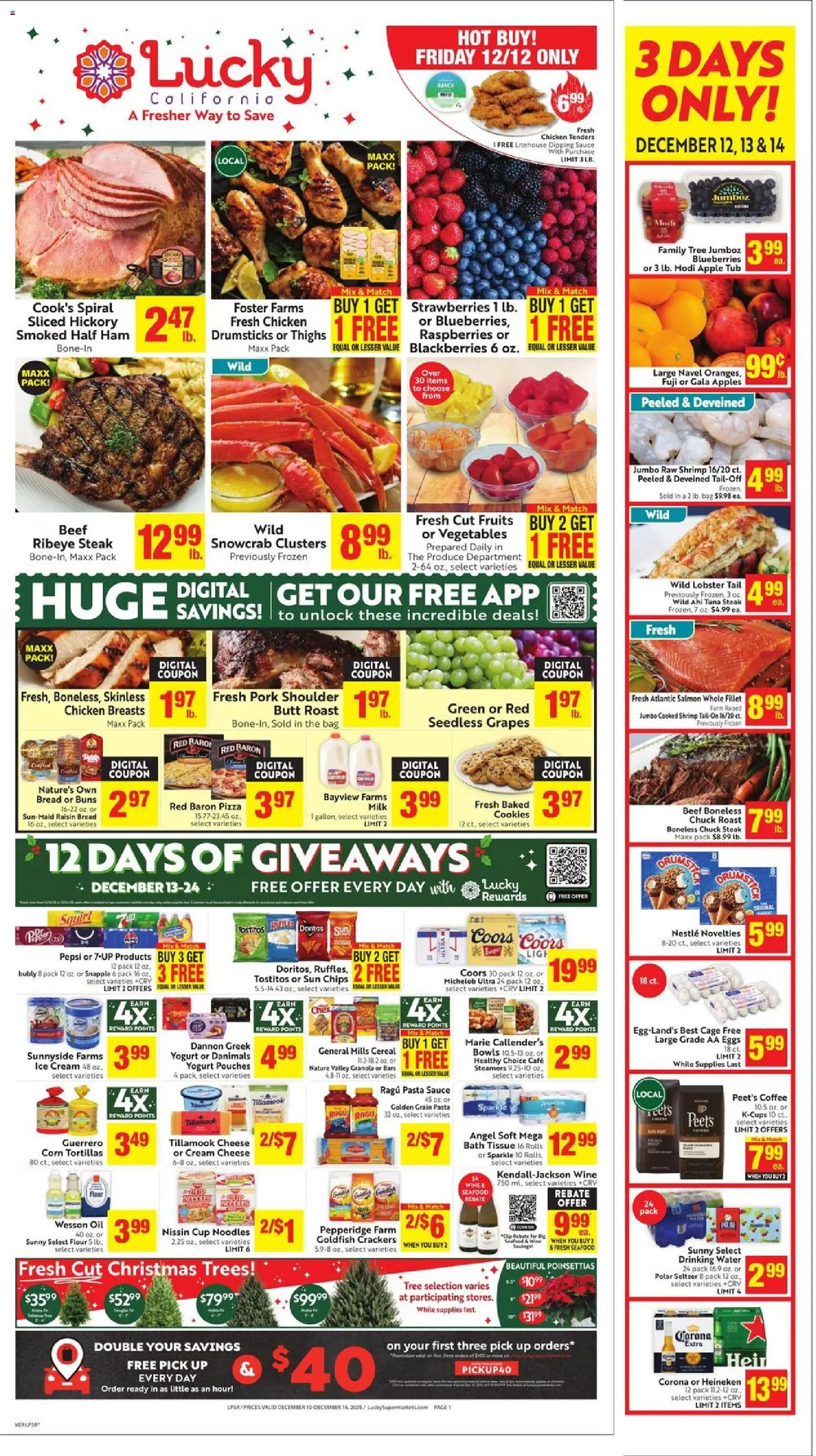 Lucky Supermarkets Weekly - AK - page 1- valid from 12/10/2025