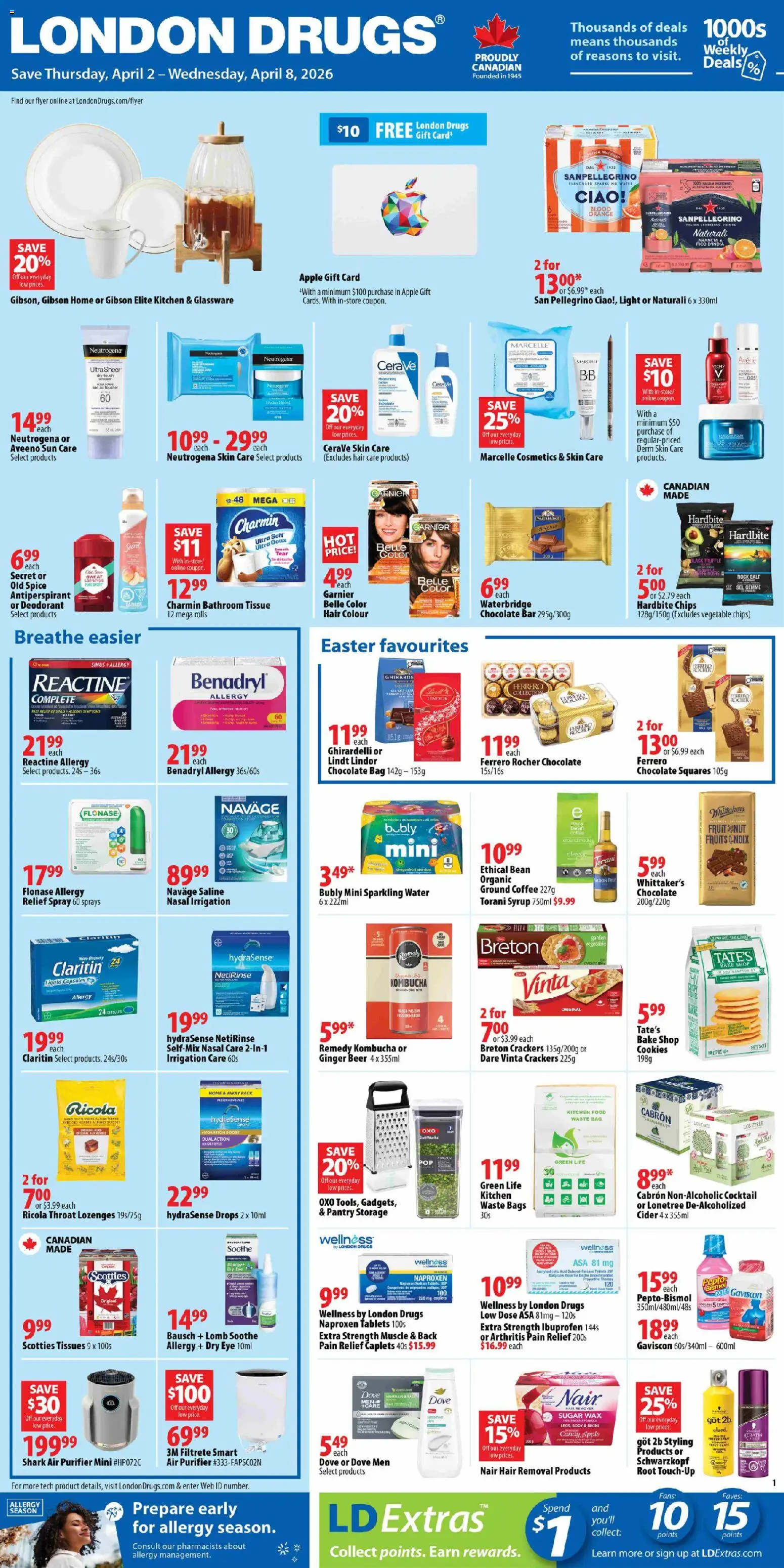 London Drugs weekly flyer / circulaire - page 1- valid from Apr 2, 2026