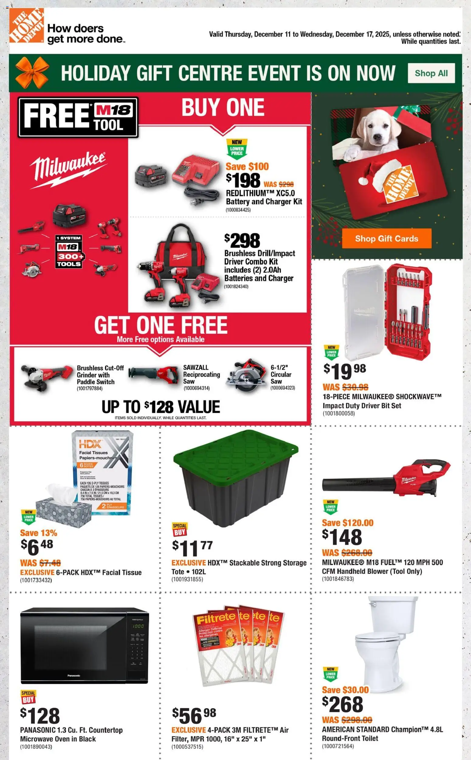 Home Depot weekly flyer / circulaire - page 1- valid from Dec 11, 2025