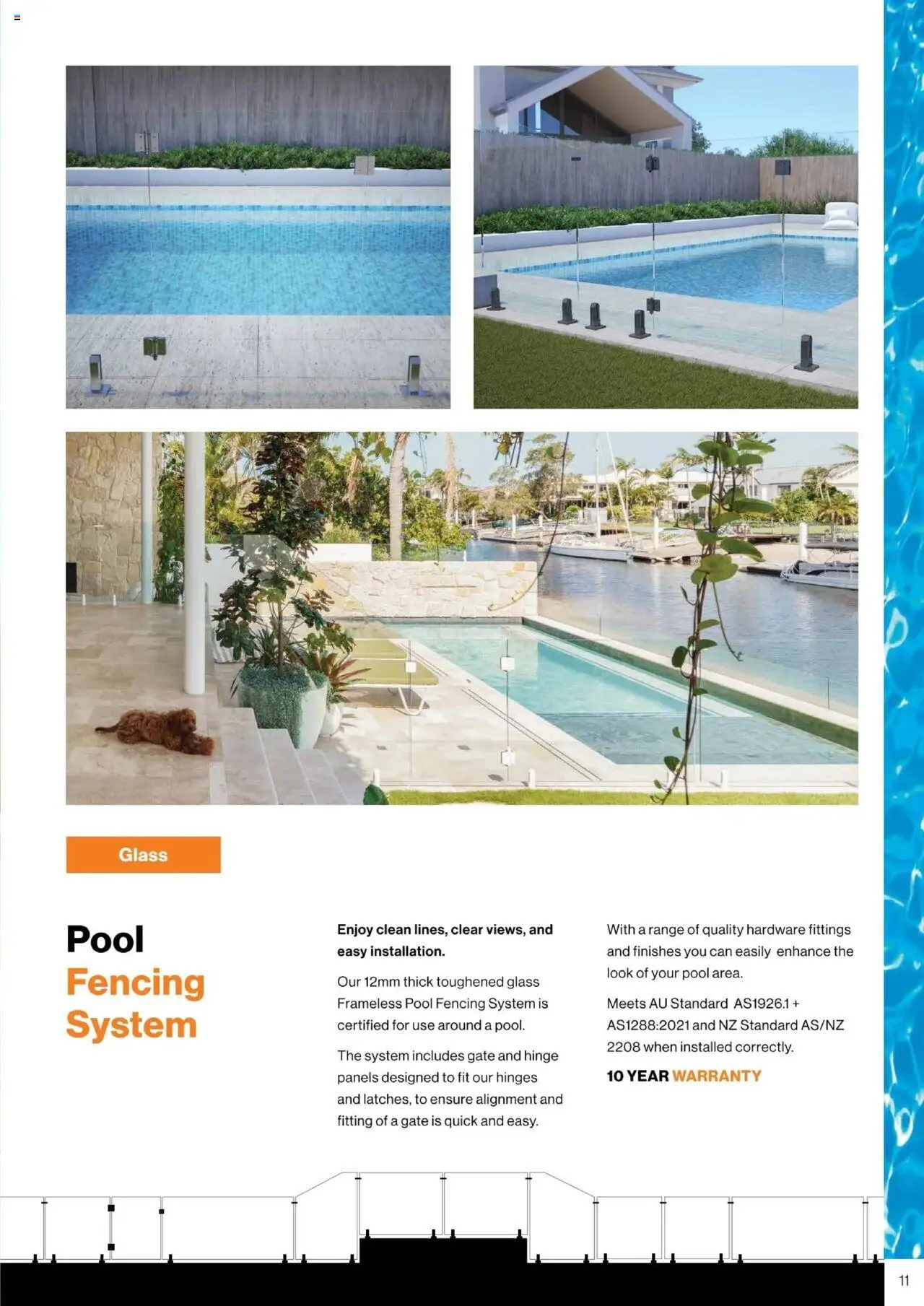 Bunnings Warehouse - Protectoral Aluminium and Glass Fencing Brochure - page 11- valid from 22/09/2025