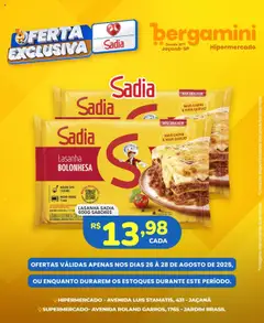 Pré-visualização Supermercado Bergamini - Ofertas Sadia e Perdigão válida a partir de 26/08/2025