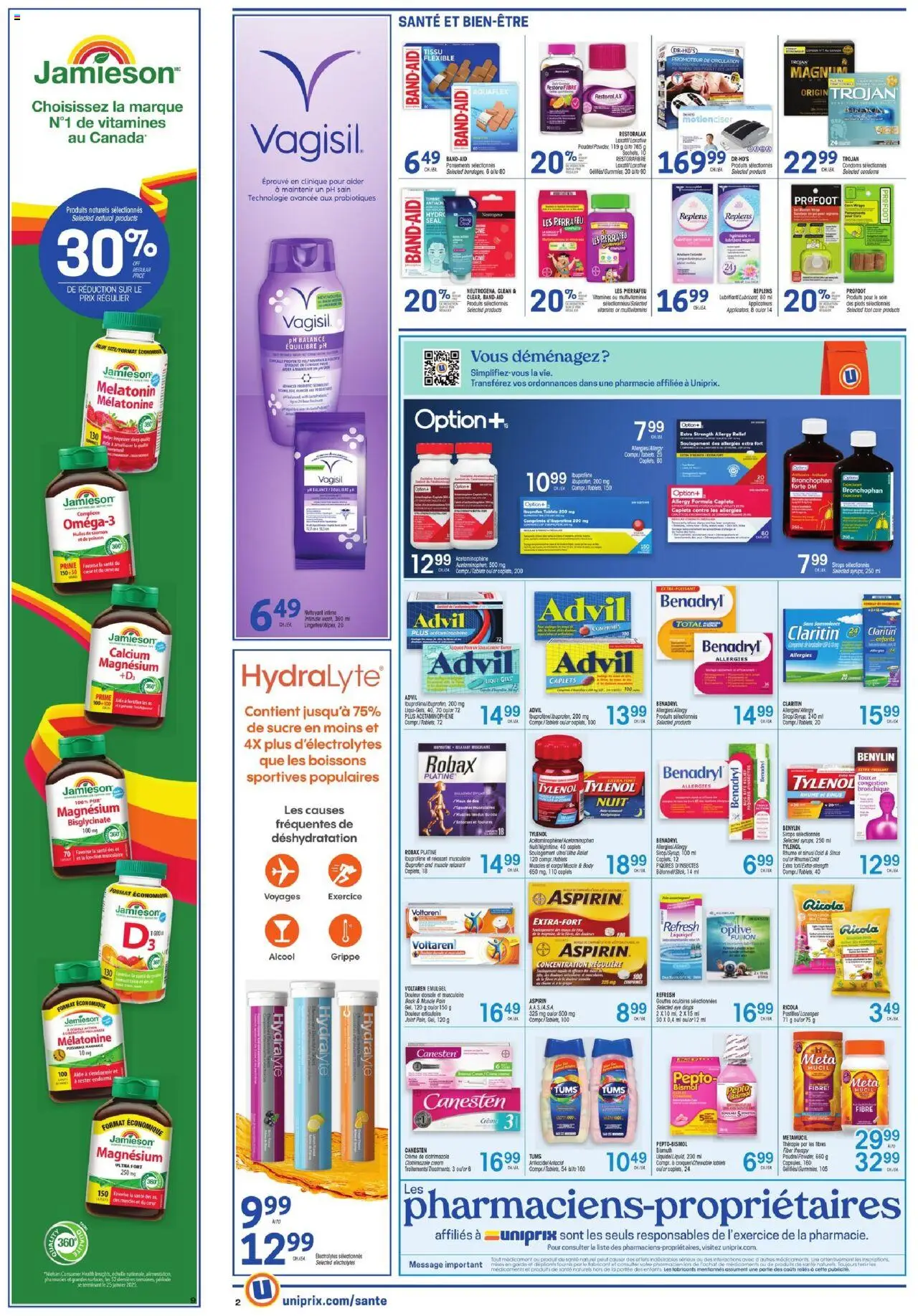 Uniprix weekly flyer / circulaire - page 3- valid from Jul 17, 2025