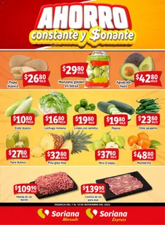 Soriana - Fin de Semana Mercado: Saltillo y Torreón válido desde 07/11/2025