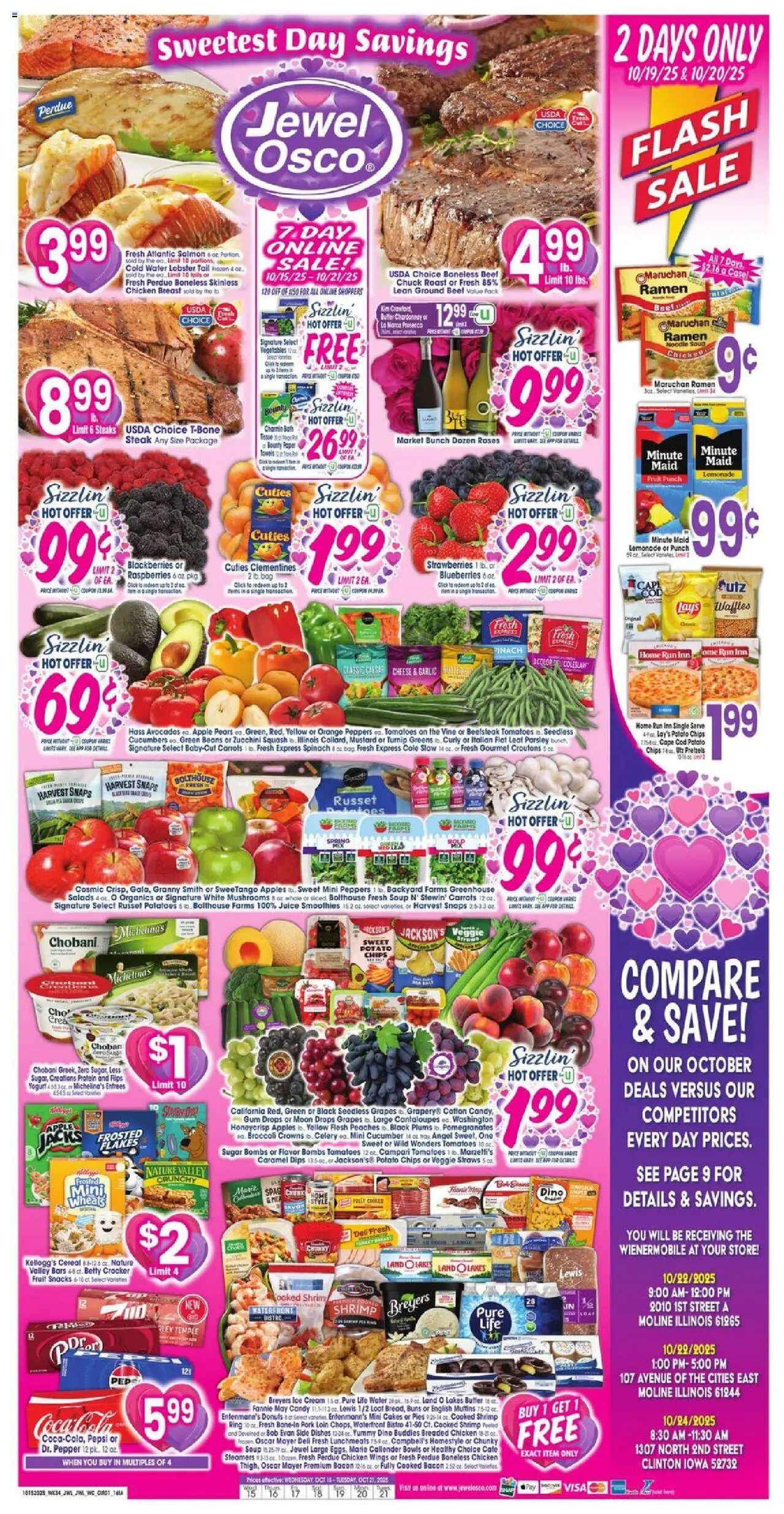 Jewel Osco Weekly Ad - IA - page 1- valid from 10/15/2025