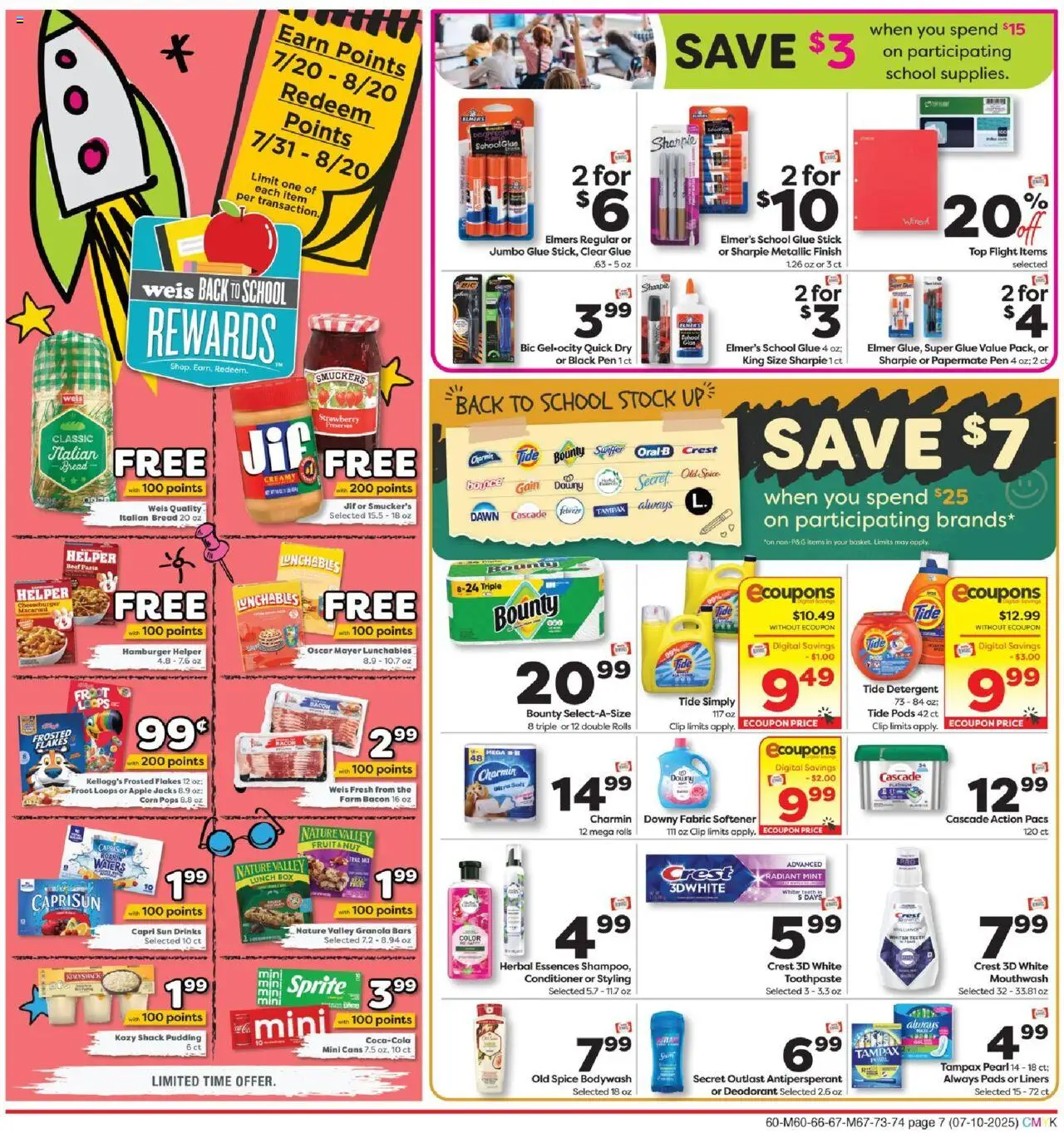 Weis Monthly Ad - VA - page 7- valid from 07/10/2025