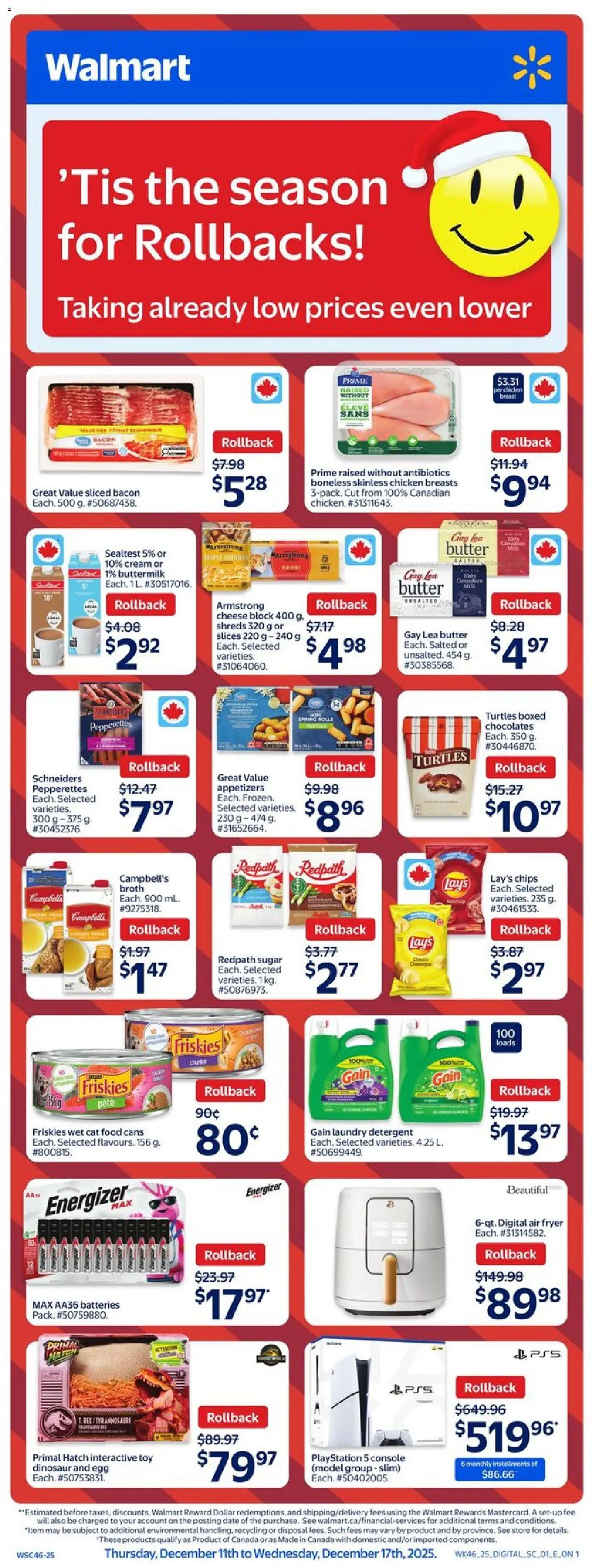 Walmart weekly flyer - page 1- valid from Dec 11, 2025