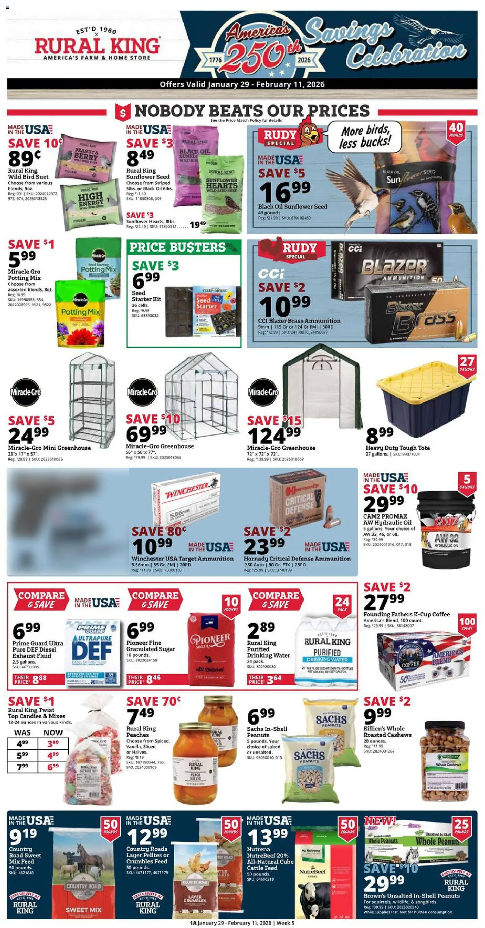 Rural King Weekly Ad - page 1- valid from 01/29/2026