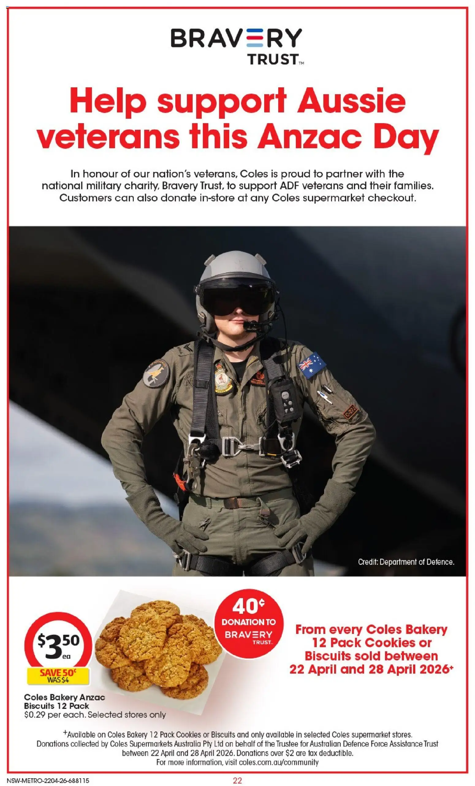 Coles catalogue  - page 22- valid from 22/04/2026