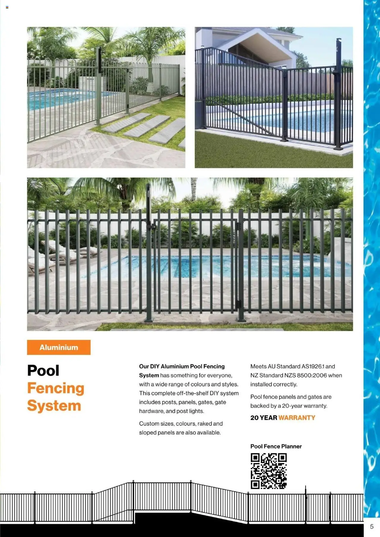 Bunnings Warehouse - Protectoral Aluminium and Glass Fencing Brochure - page 5- valid from 22/09/2025