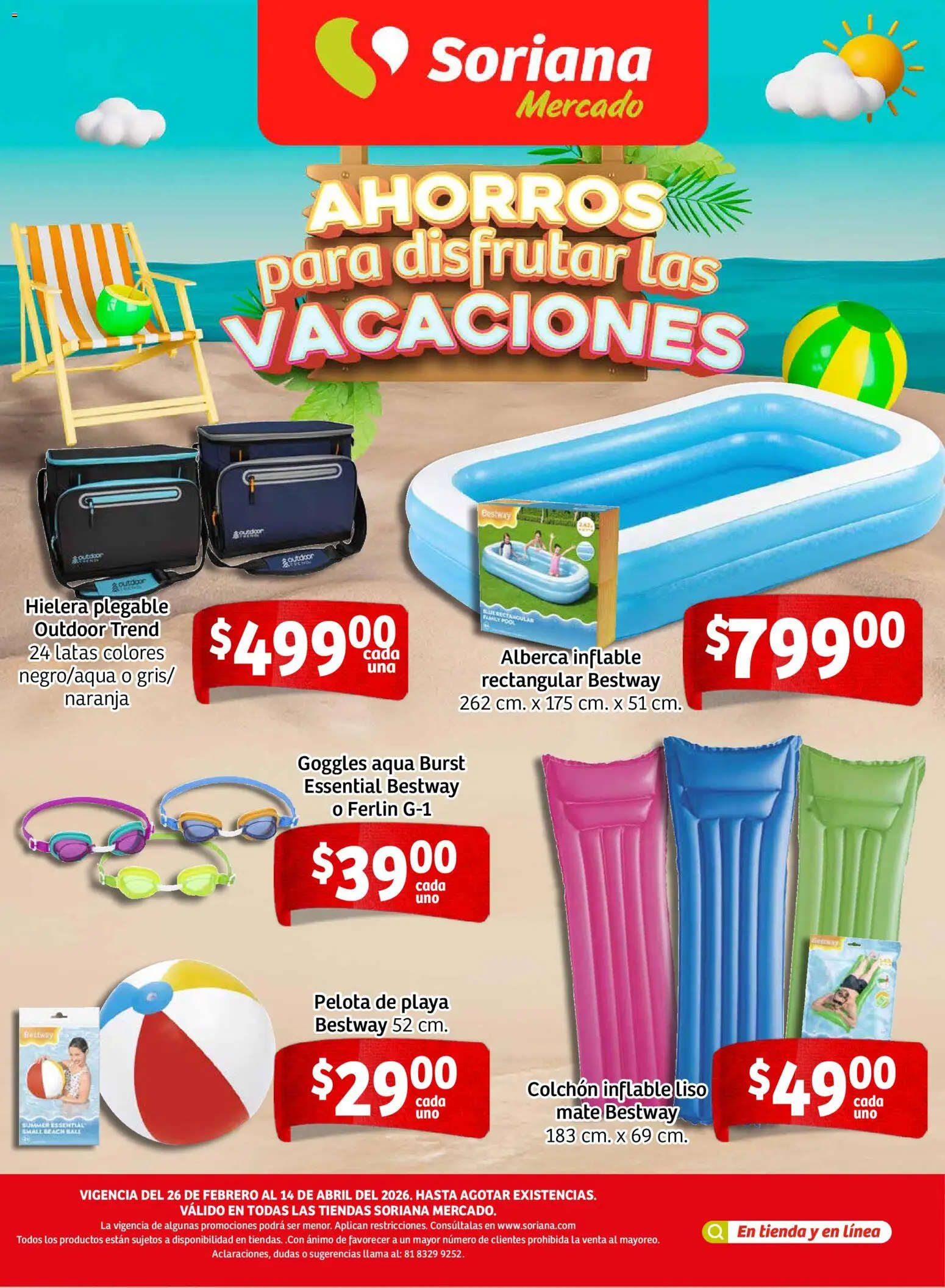 Soriana - Ahorros para disfrutar las vacaciones Mercado Nacional - página 1- válido desde 26/02/2026
