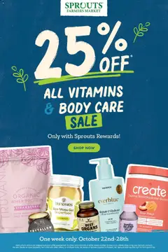 Preview Sprouts Weekly Ad valid from 10/22/2025