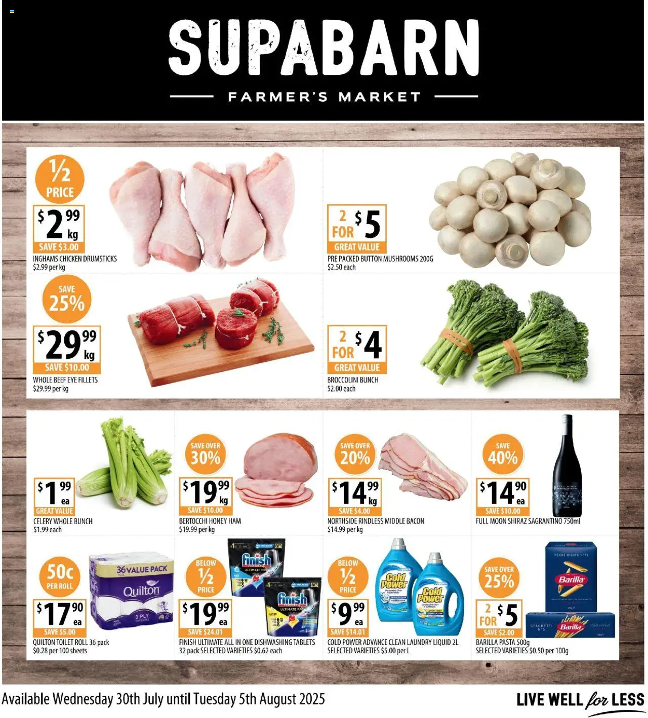 Supabarn  Catalogue  - page 1- valid from 30/07/2025