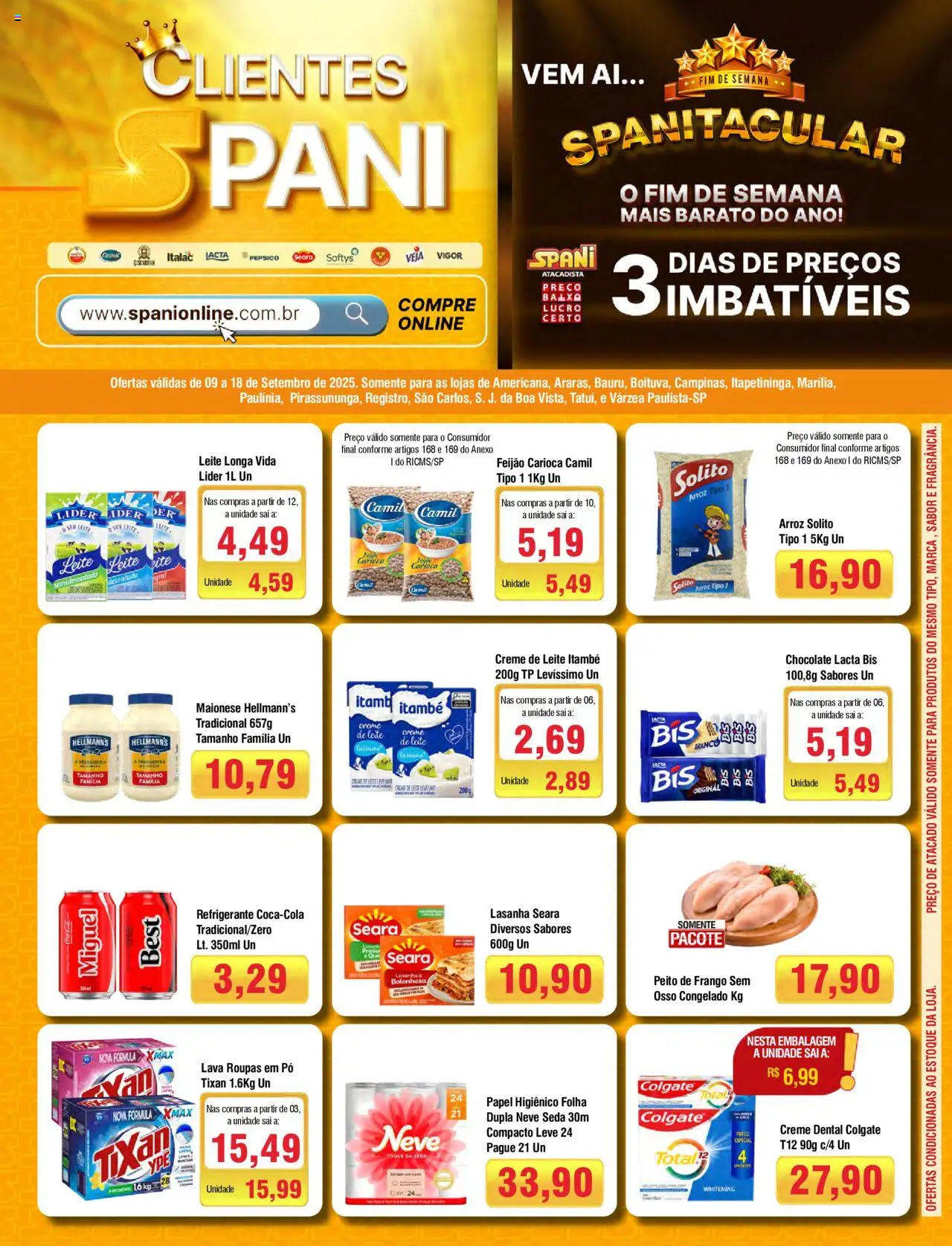 Spani Atacadista - Ofertas da semana - página 1- válido a partir de 09/09/2025
