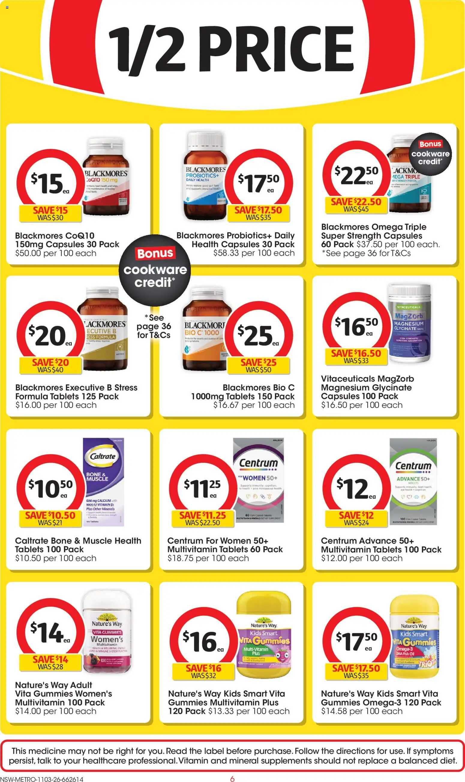Coles catalogue  - page 6- valid from 11/03/2026
