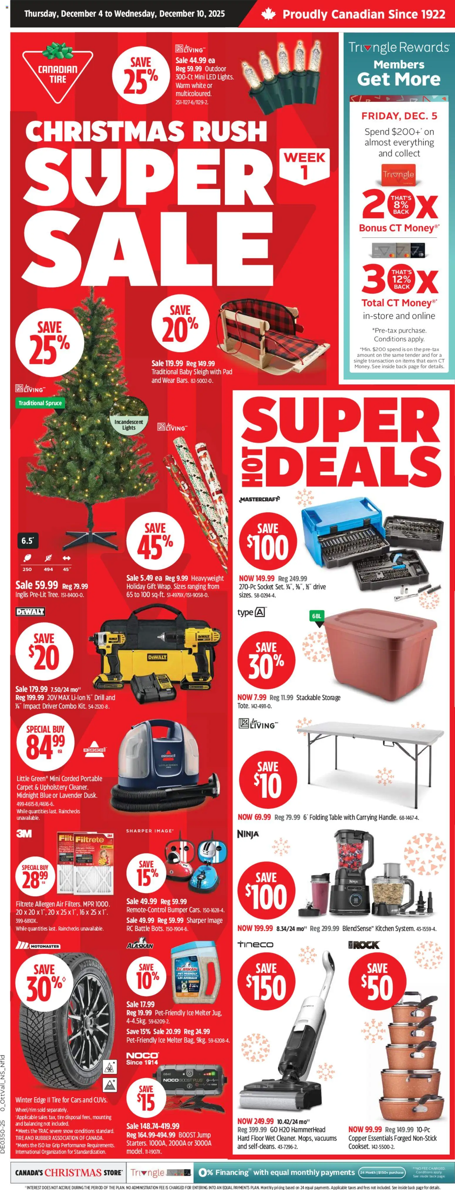 Canadian Tire weekly flyer - page 1- valid from Dec 4, 2025