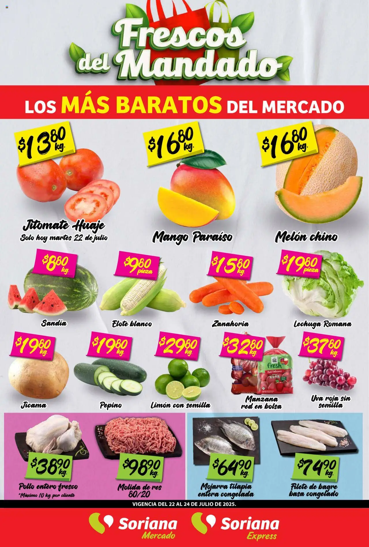Soriana - Frescos del Mandado Mercado: Nuevo León - página 1- válido desde 22/07/2025