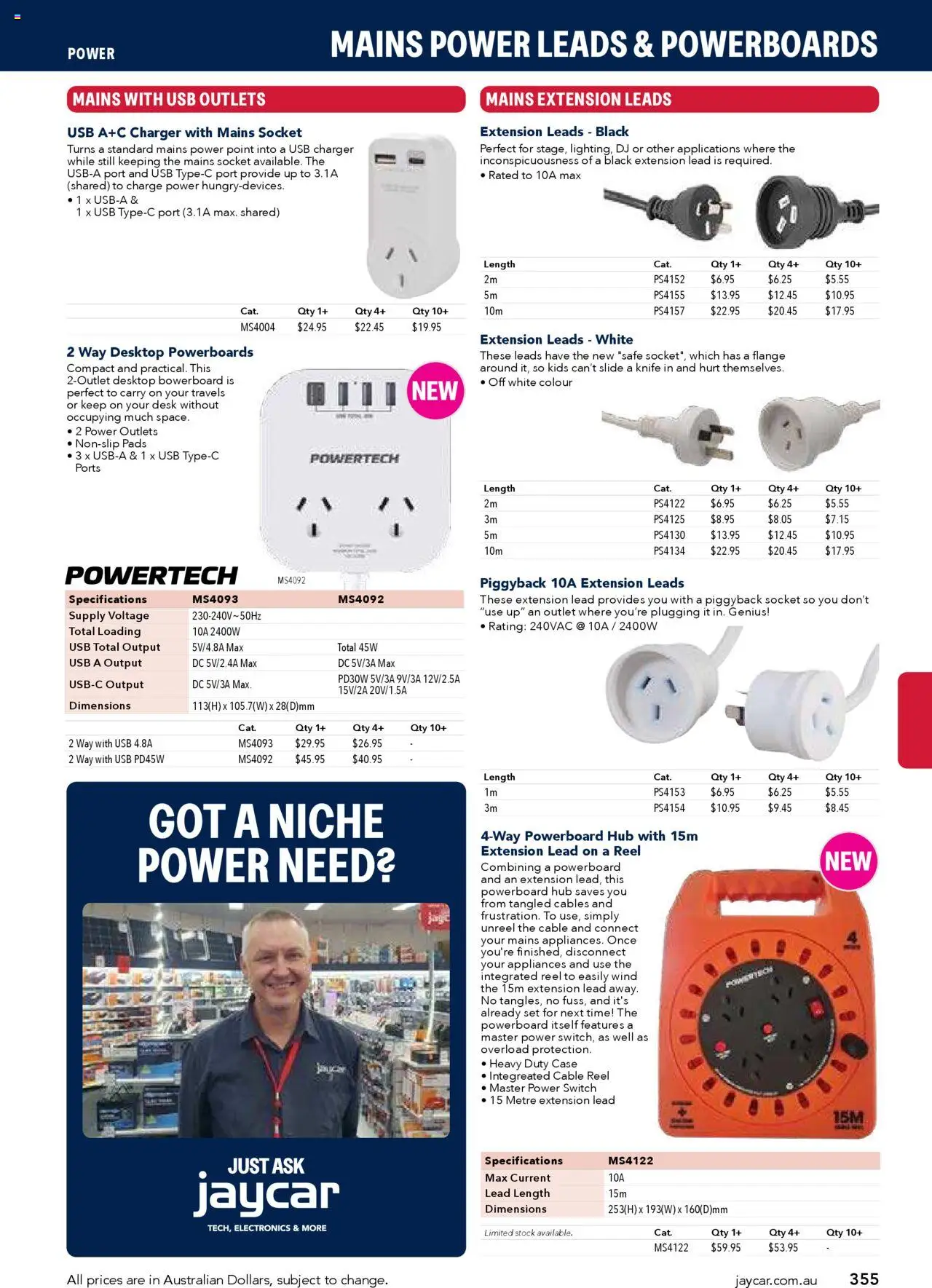 Jaycar Engineering & Scientific Catalogue 2025/2026  - page 355- valid from 09/07/2025